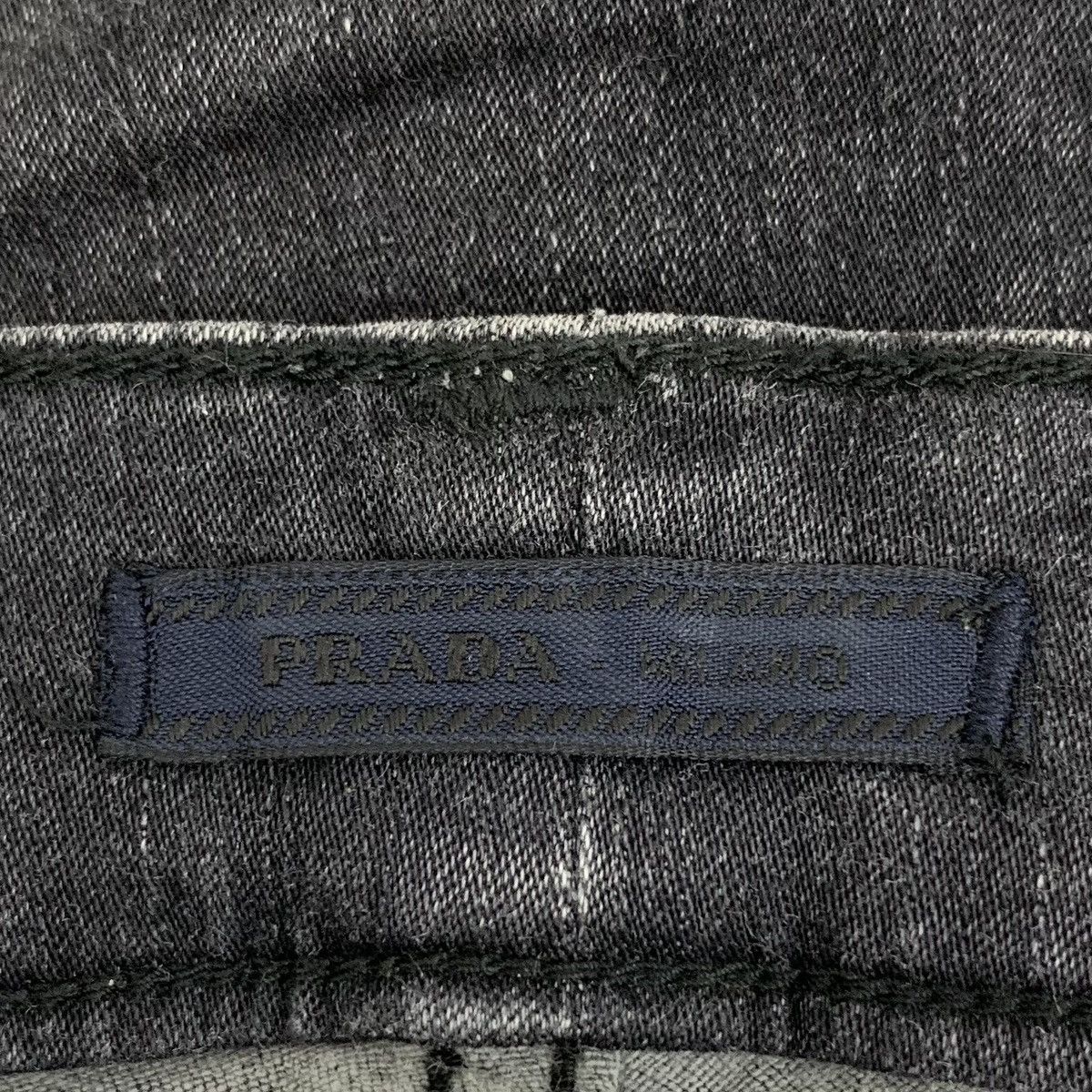 Prada Prada Dark Grey Washed Cotton Denim Pants K26WX Size 25" / US 0 / IT 36 - 6 Thumbnail