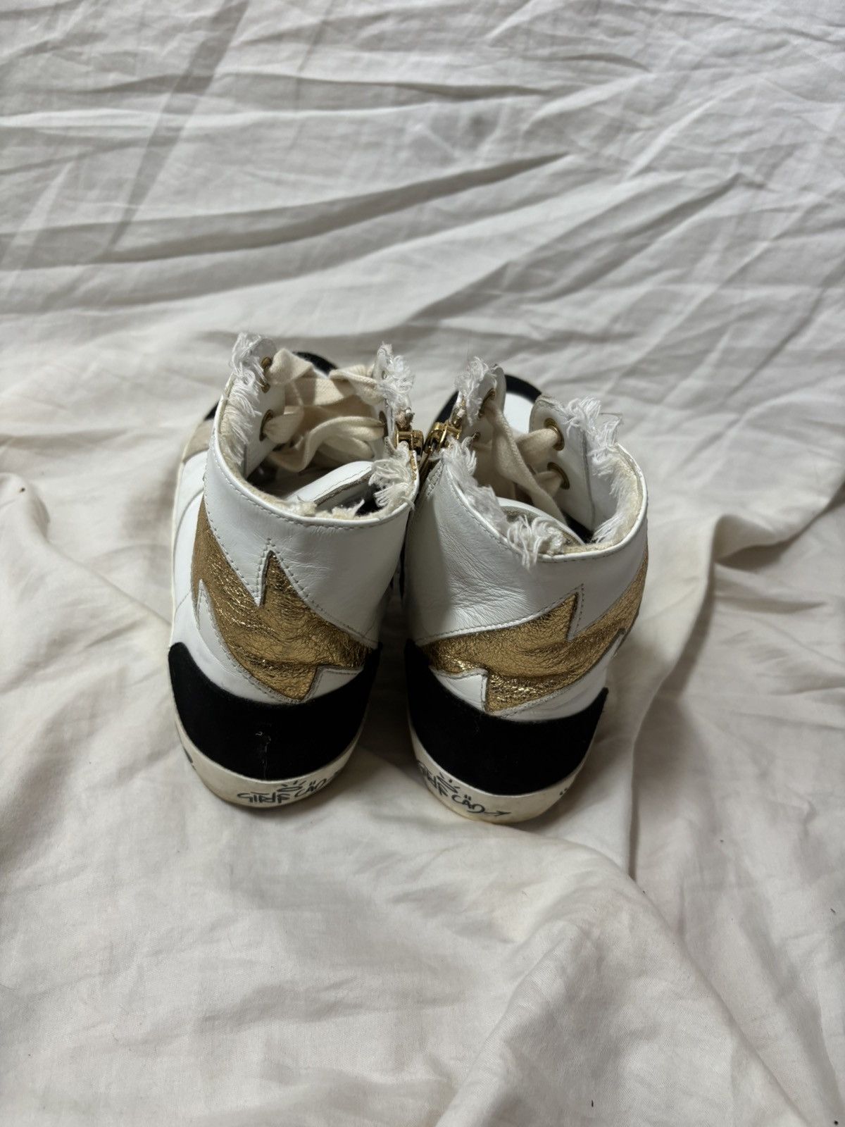 Zadig & Voltaire Zadig & Voltaire White Leather Flash High Trainers Size US 8 / IT 38 - 5 Thumbnail