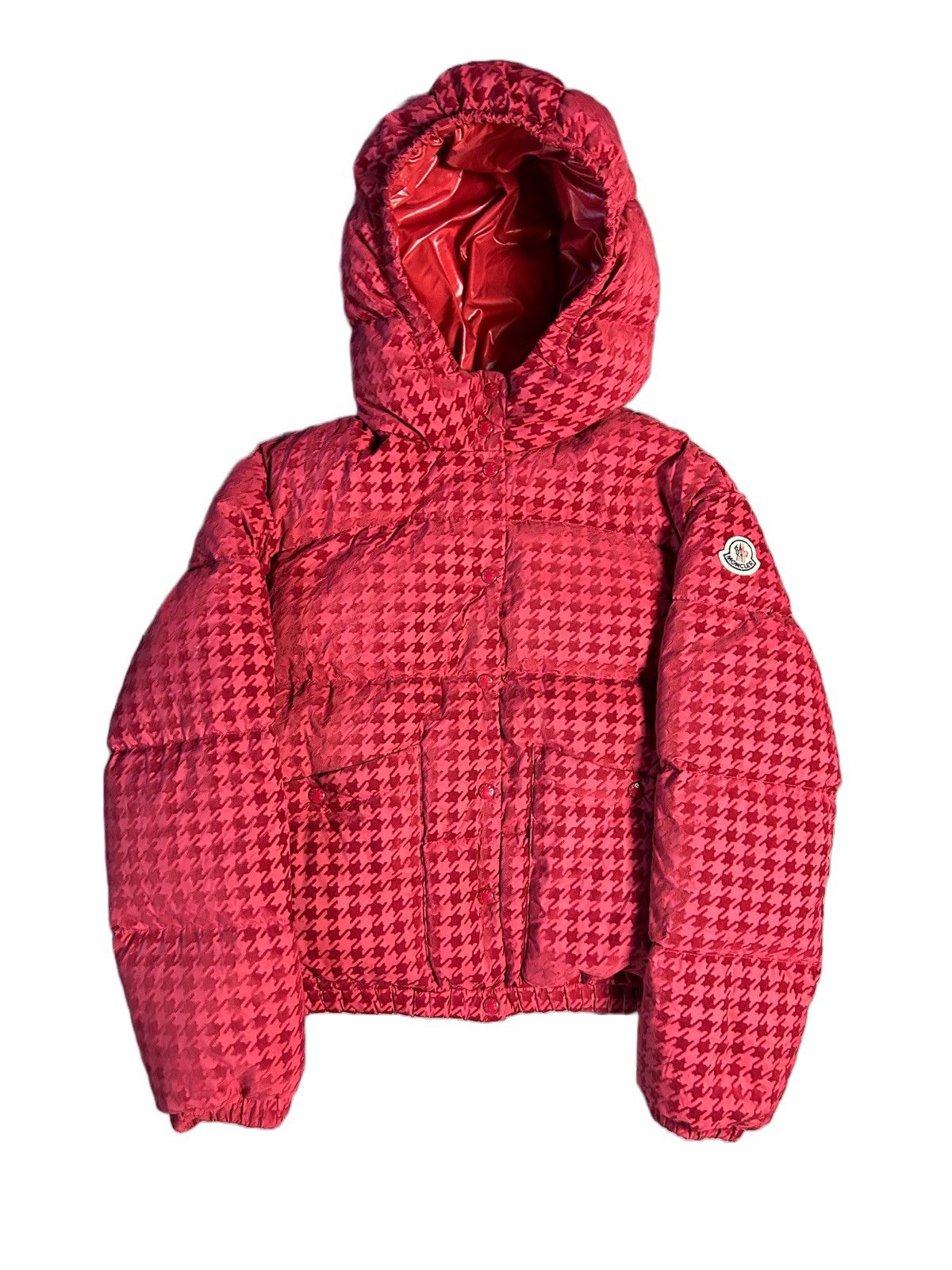 Moncler plaid puffer sale