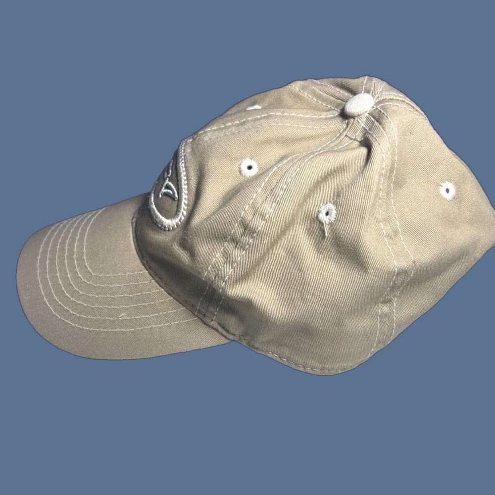 Vintage VINTAGE Greg Norman Hat Cap Khaki Adjustable Strap Baseball Cap Mens Cotton Khaki Logo Recreational Golf Size ONE SIZE - 1 Thumbnail