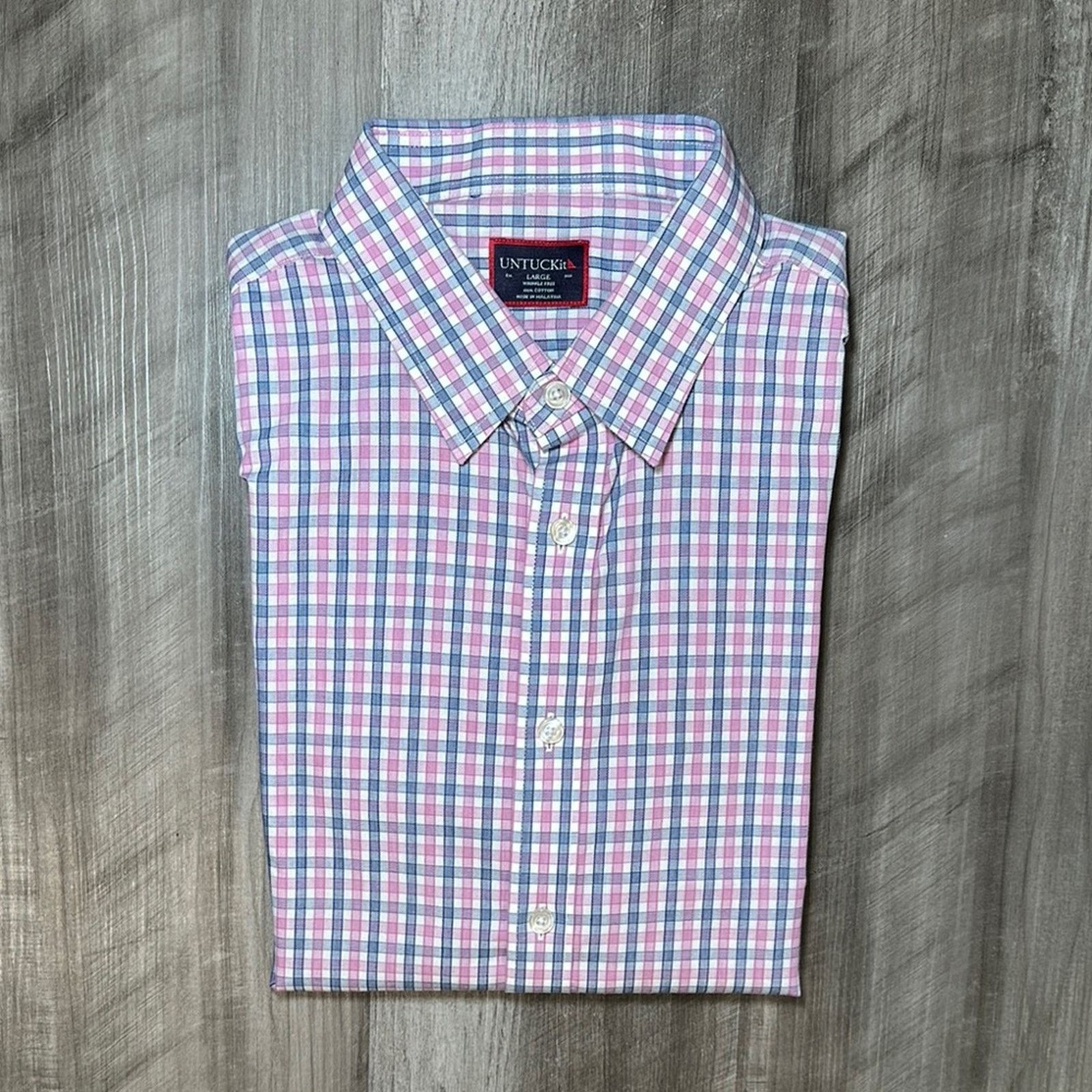 UNTUCKit UNTUCKit Dolcetto Wrinkle Free Checkered Long Sleeve - Large Size US L / EU 52-54 / 3 - 1 Thumbnail