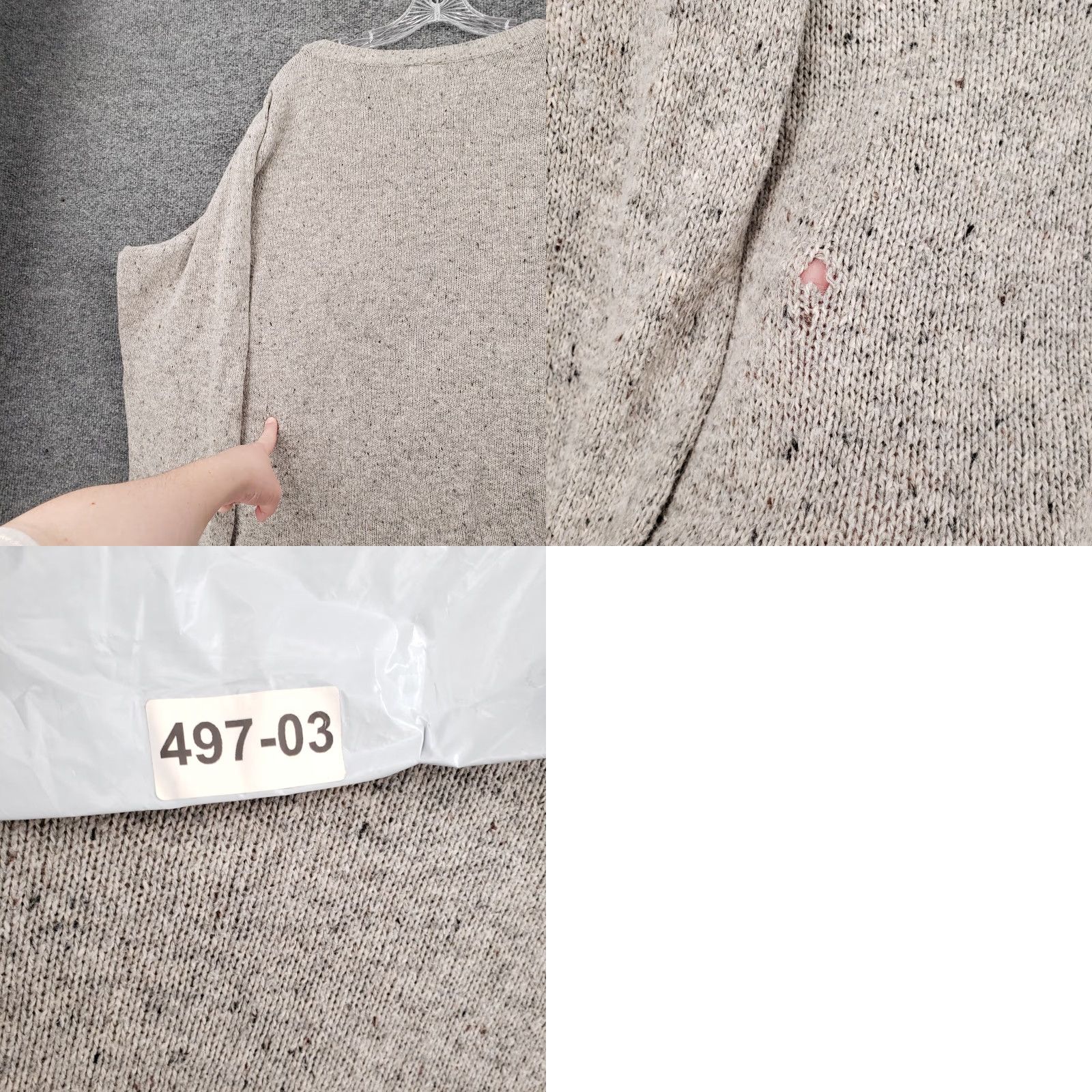 Torrid Torrid Sweater Pullover 4X Gray Cable Knit Front Tunic Cutout Thumbhole Womens Size XXL / US 16-18 / IT 52-54 - 9 Thumbnail