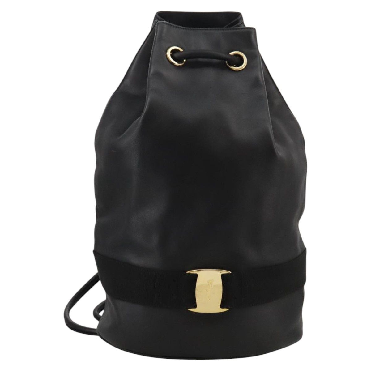 Salvatore Ferragamo Vara Black Leather Shoulder Bag (Pre-Owned) Size ONE SIZE - 1 Thumbnail