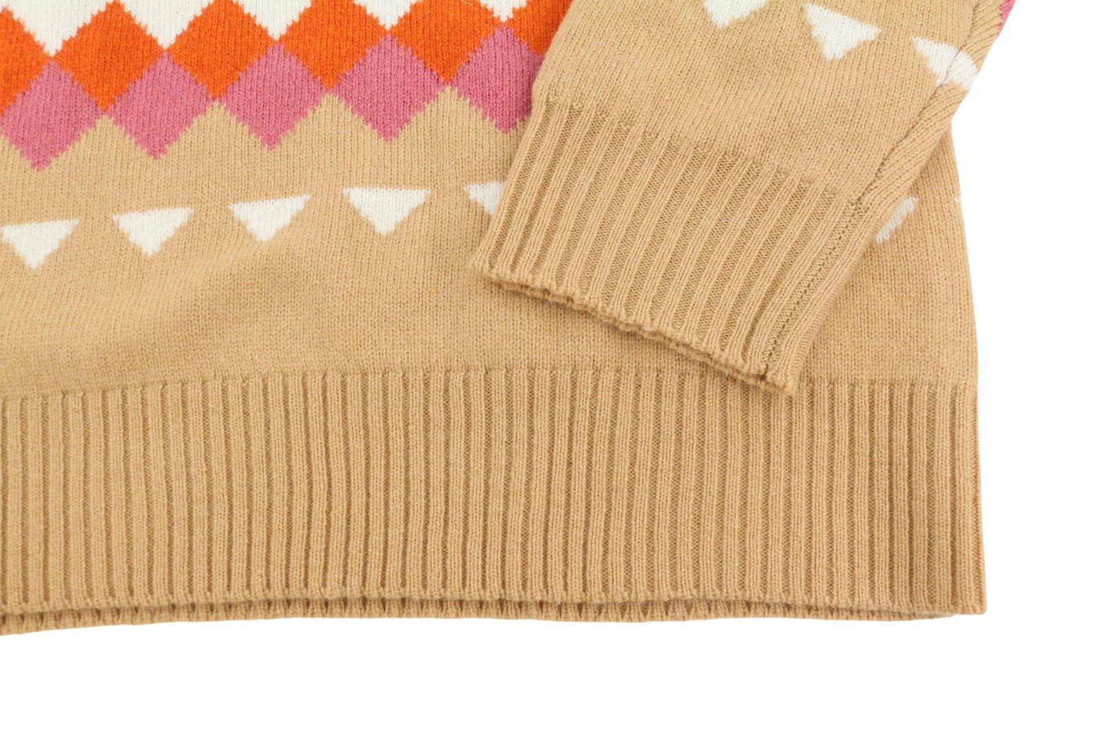 Gant FAIRISLE C-NECK L Toffee Beige Wool Cashmere 88073 Size L / US 10 / IT 46 - 6 Thumbnail