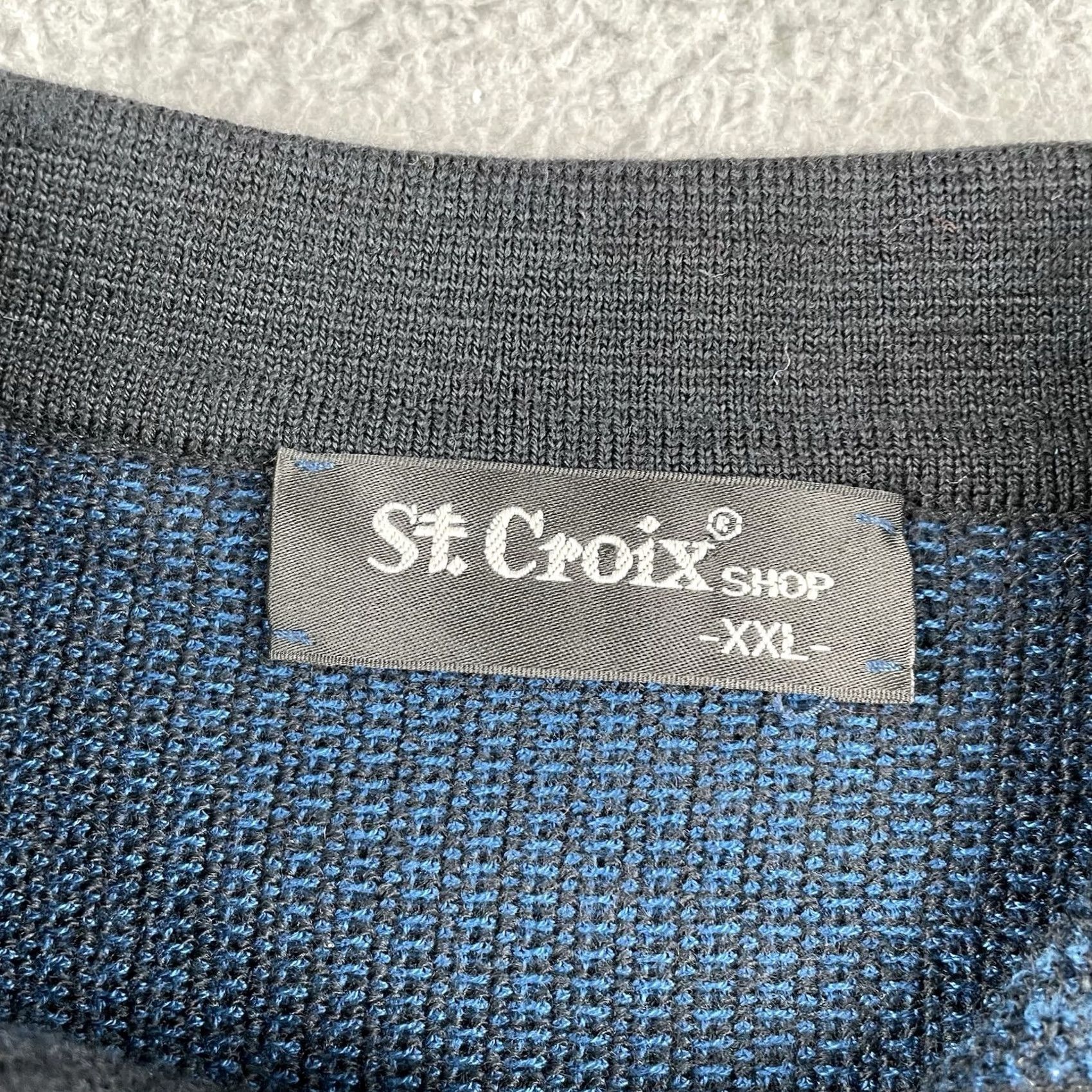 Vintage VINTAGE St. Croix Shirt Mens 2XL Blue Striped Pullover Sweater 90s USA Size US XXL / EU 58 / 5 - 6 Thumbnail