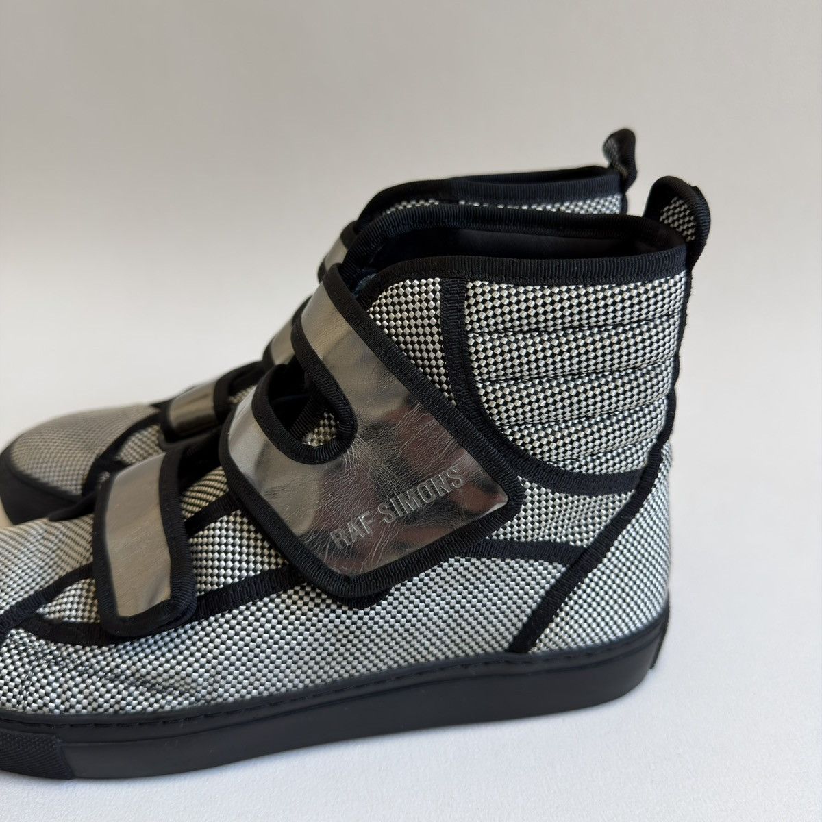 Raf Simons A/W 13 ‘Checkerboard Nylon’ Velcro Sneakers Size US 9 / EU 42 - 8 Thumbnail