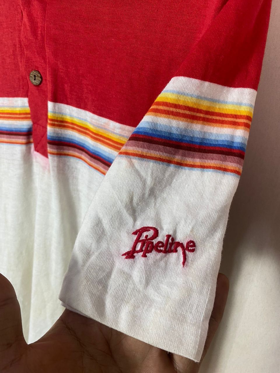 Vintage Vintage pipeline rainbow stripe polo shirt Size US M / EU 48-50 / 2 - 3 Thumbnail