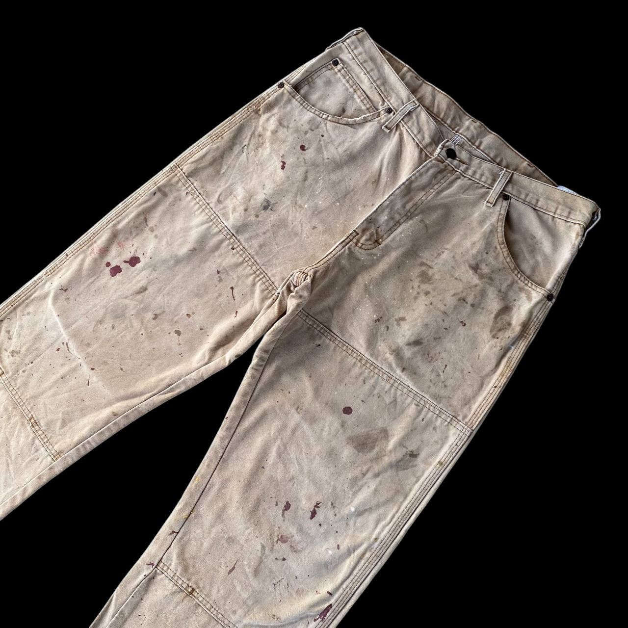 Dickies VINTAGE DICKIES DOUBLE KNEE DISTRESSED DENIM SPLATTER PAINT Size US 35 - 5 Thumbnail
