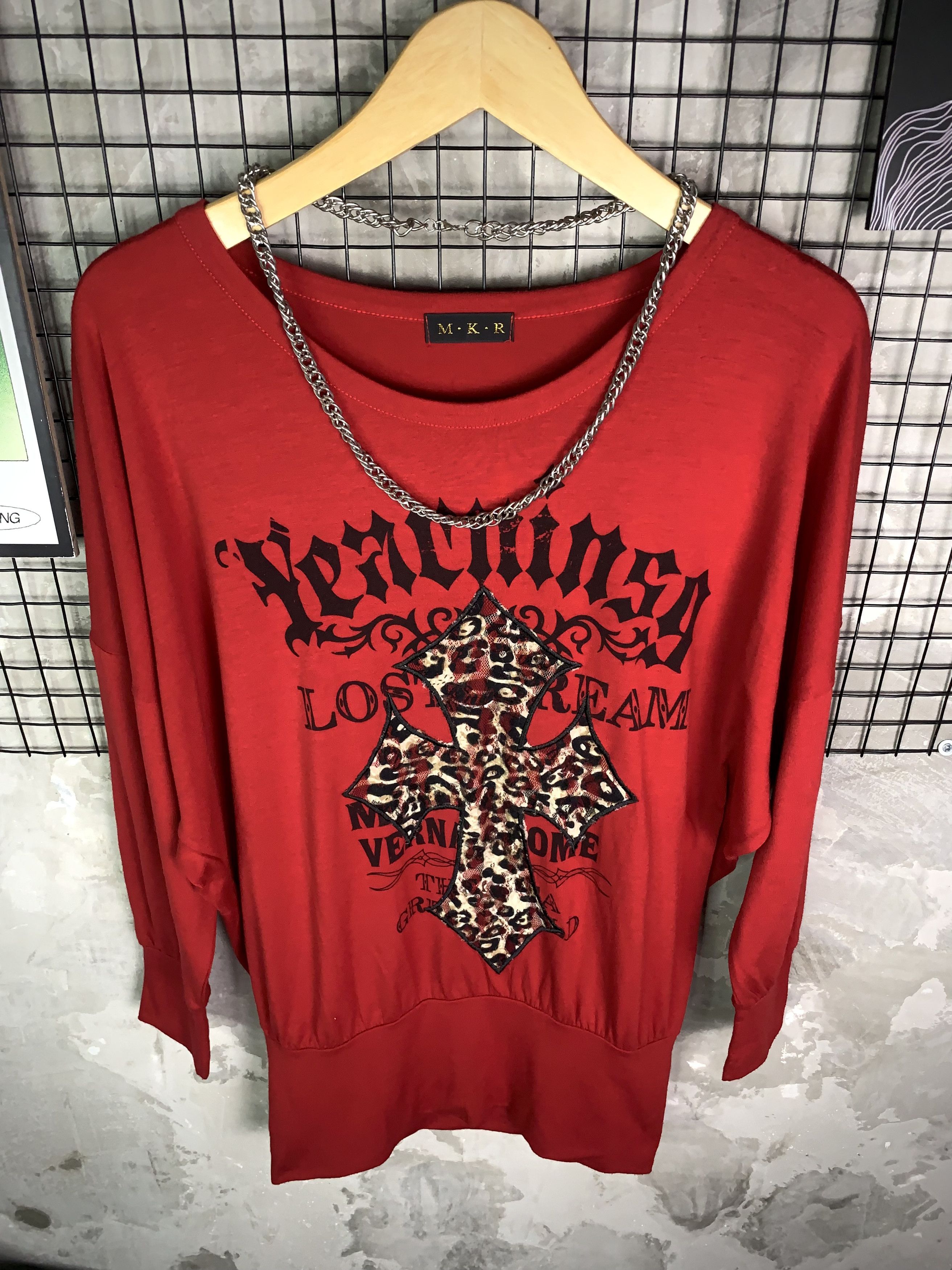 Japanese Brand M.K.R Gothic Cross Leopard Print LS Size XL / US 12-14 / IT 48-50 - 4 Thumbnail