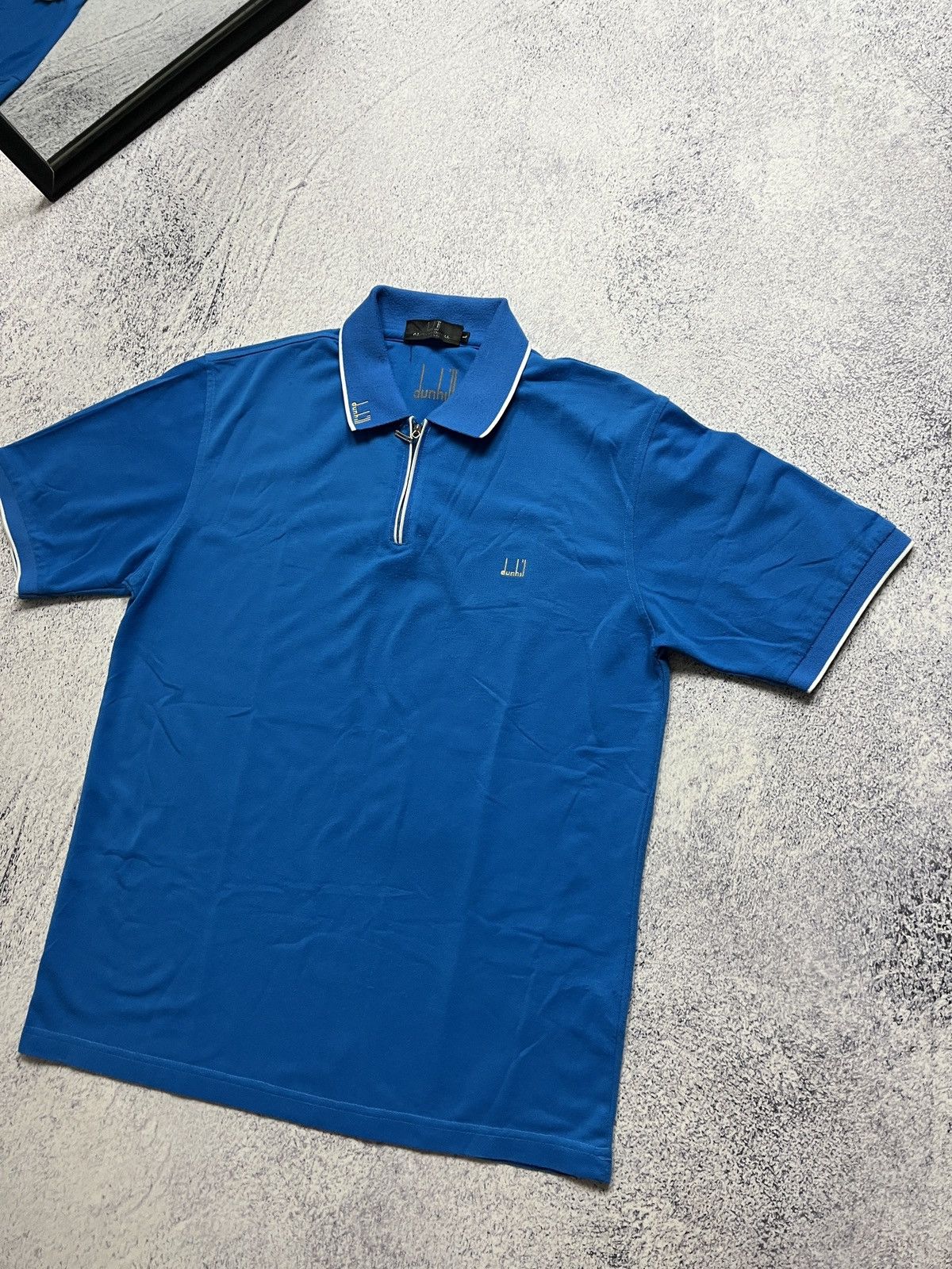 Alfred Dunhill × Vintage Vintage Alfred Dunhill Polo Shirt Mini Logo Luxury Size US L / EU 52-54 / 3 - 3 Thumbnail