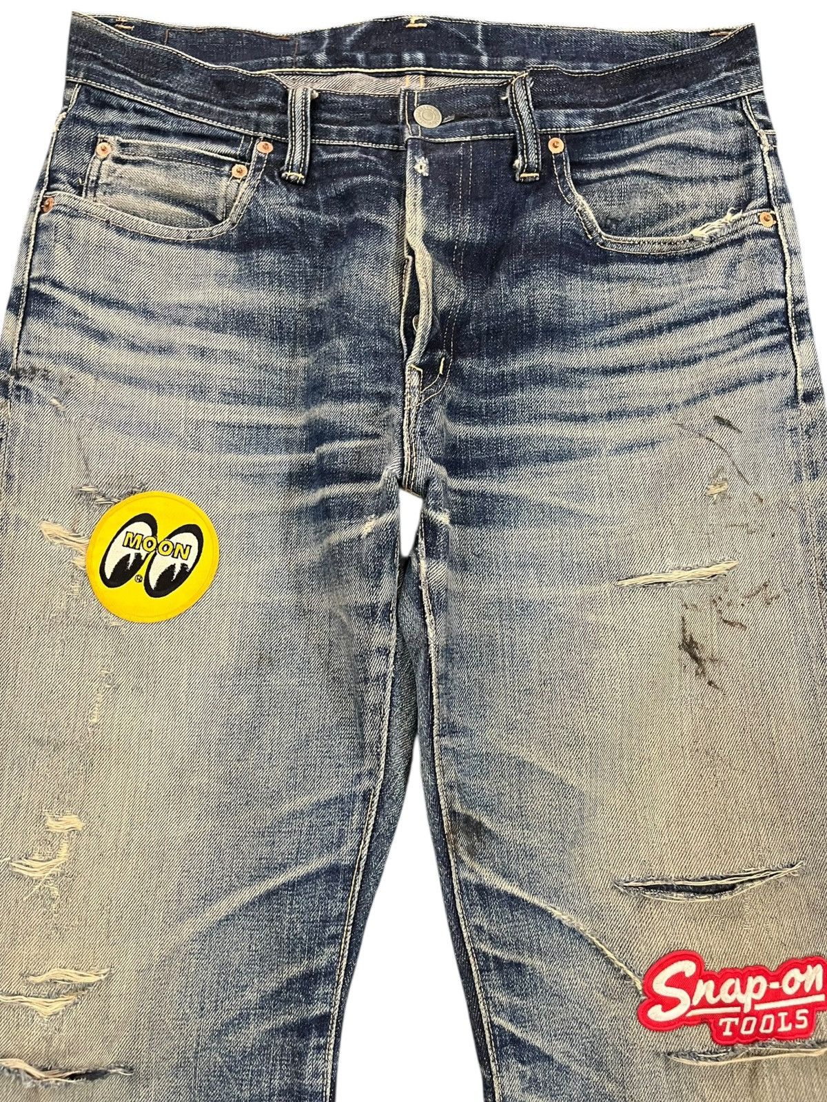 Blue Blue Japan Vintage Blue Blue Japan Selvedge Mudwash Distressed Denim Size US 32 / EU 48 - 2 Thumbnail