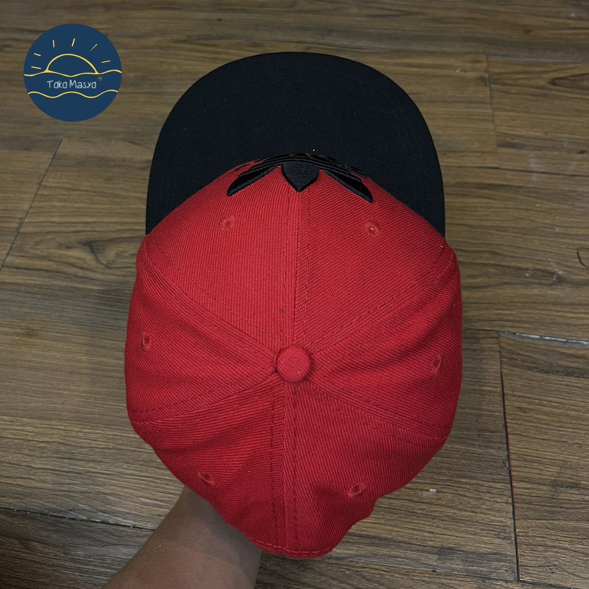 Adidas × Vintage Adidas Originals Snapback - Red & Black Iconic Trefoil Hat Size ONE SIZE - 5 Thumbnail