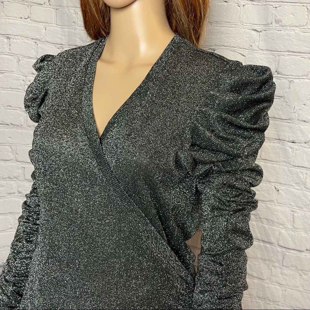Other NWT New $148 Walter Baker Marwin Top Size L Black Silver Size L / US 10 / IT 46 - 5 Thumbnail