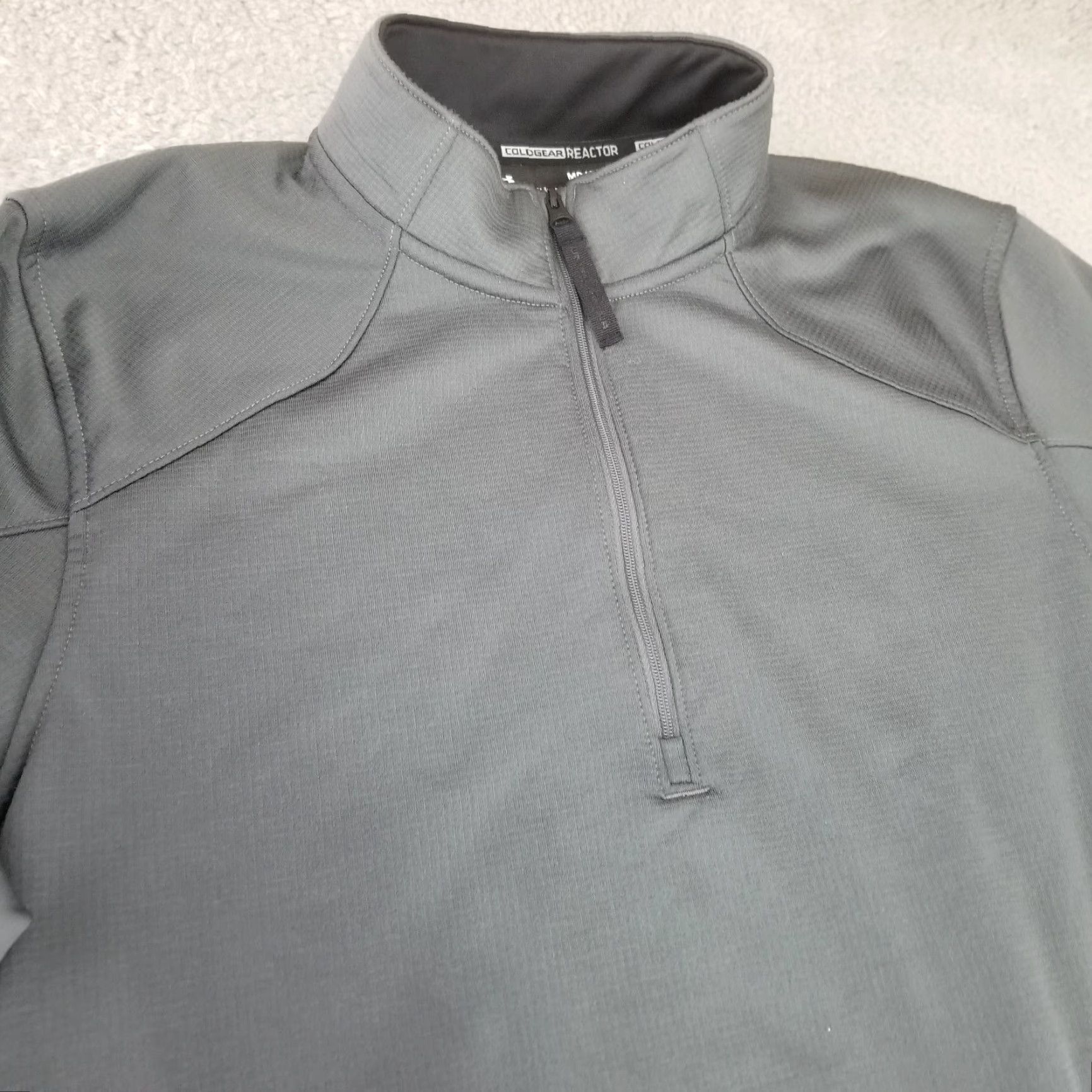 Under Armour Under Armour Sweater Mens Medium Gray Loose Fit ColdGear Reactor Zip Sweatshirt Size US M / EU 48-50 / 2 - 2 Thumbnail