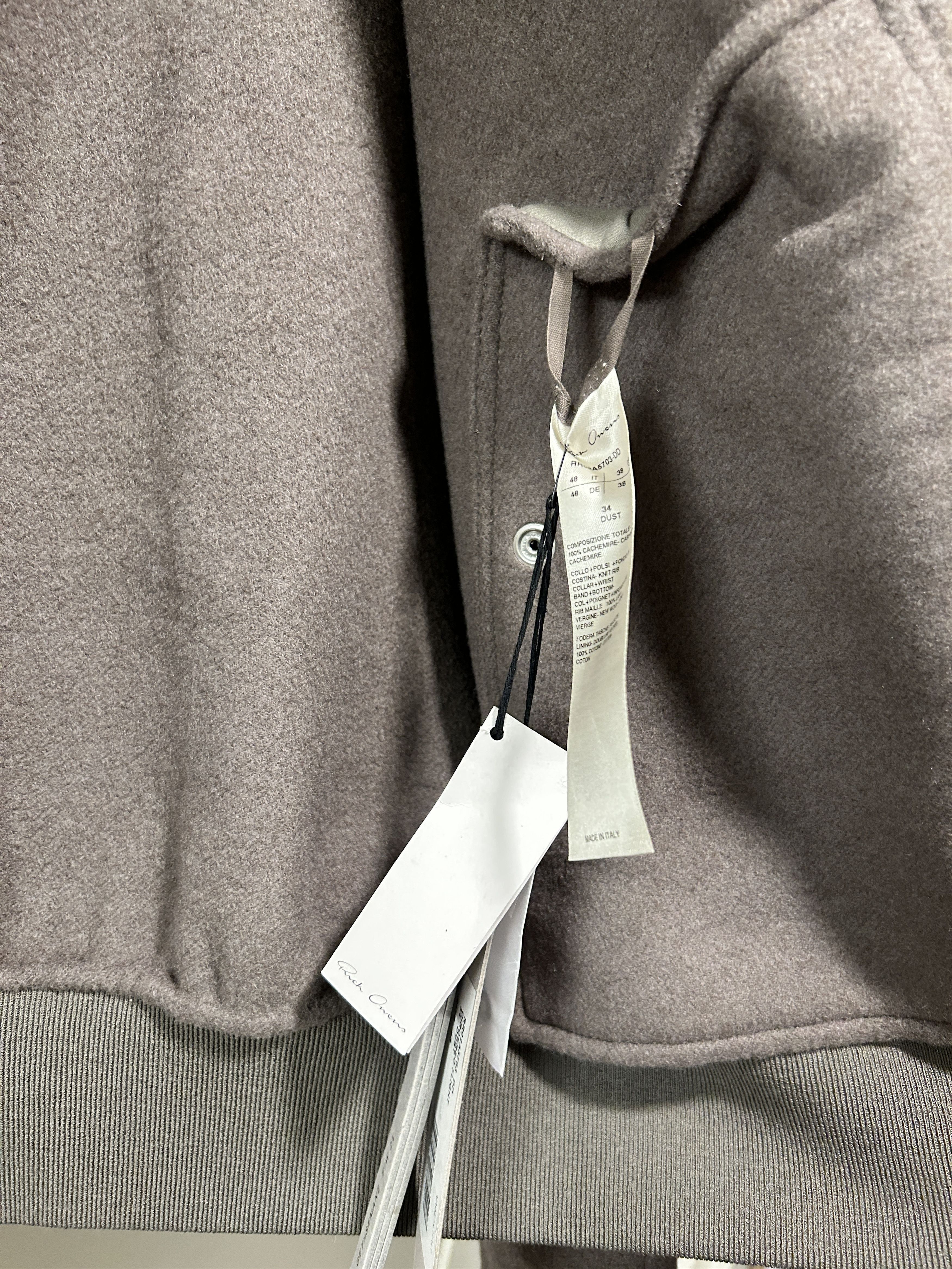 Rick Owens Girdered flight jacket dust f/w 21 gethsemane cashmere Size US M / EU 48-50 / 2 - 4 Thumbnail