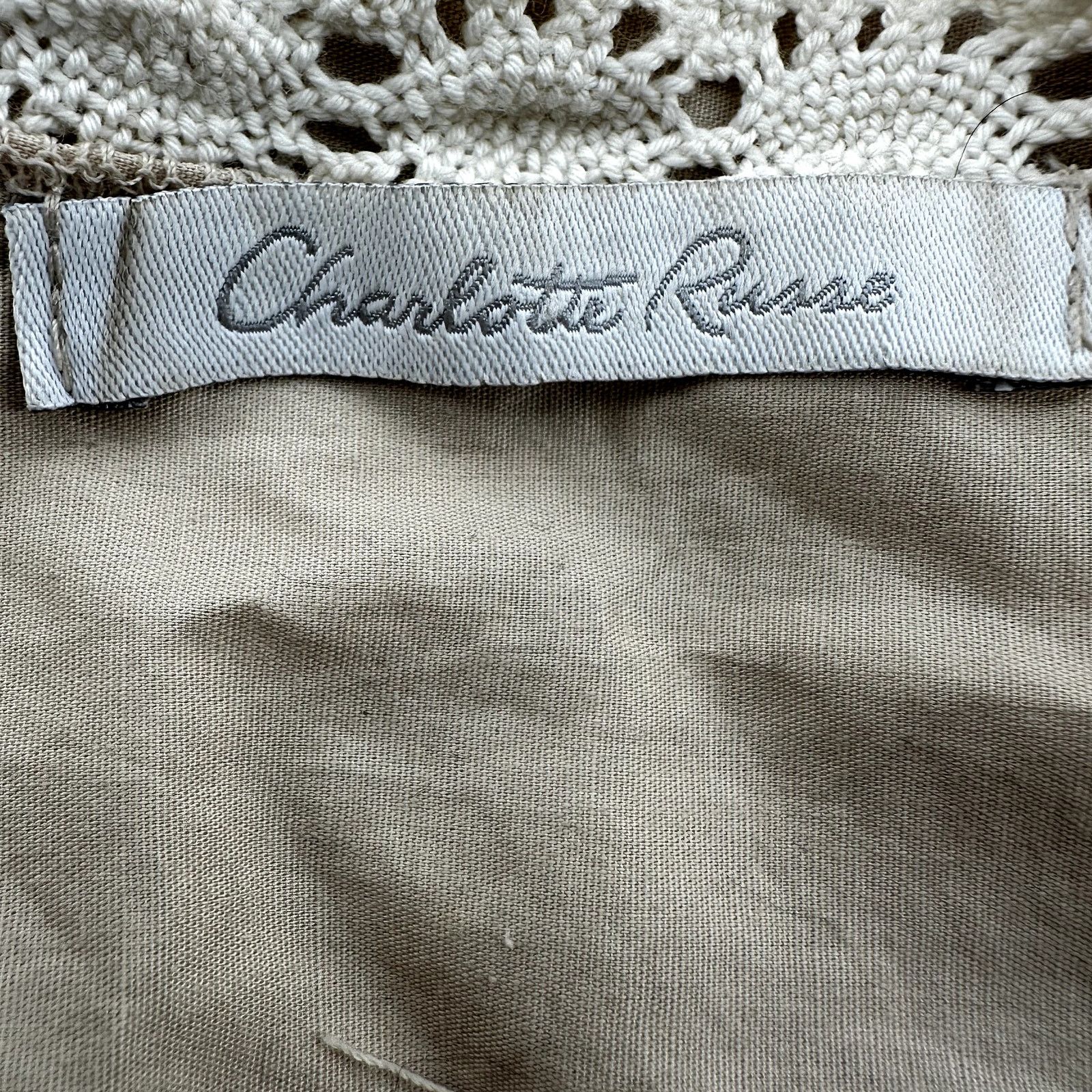 Other Vintage Charlotte Russe Wrap Blouse Top Lace Trim Cream S Size S / US 4 / IT 40 - 2 Thumbnail