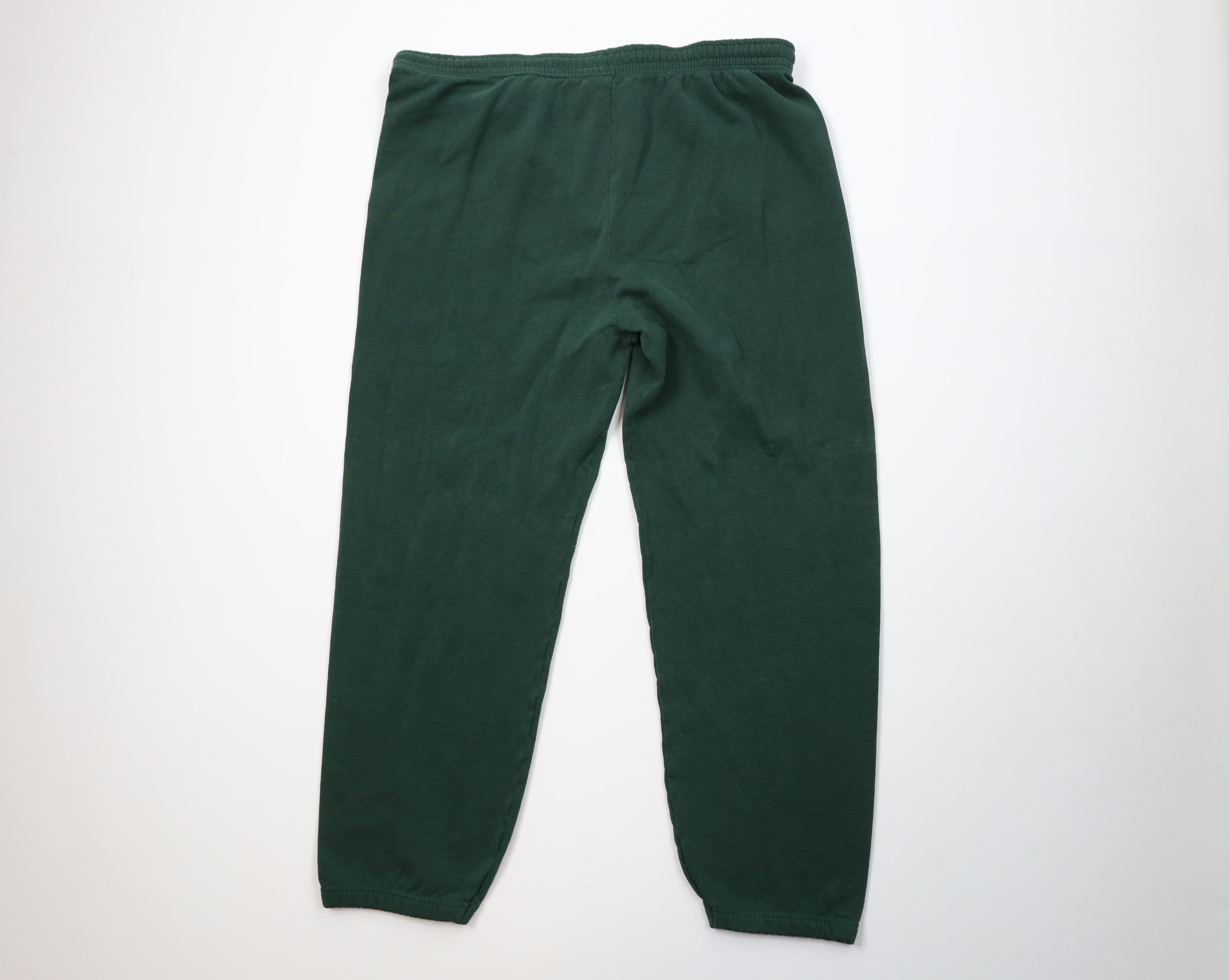 Vintage Vintage 90s Streetwear Blank Sweatpants Joggers Dark Green Size US 36 / EU 52 - 10 Thumbnail