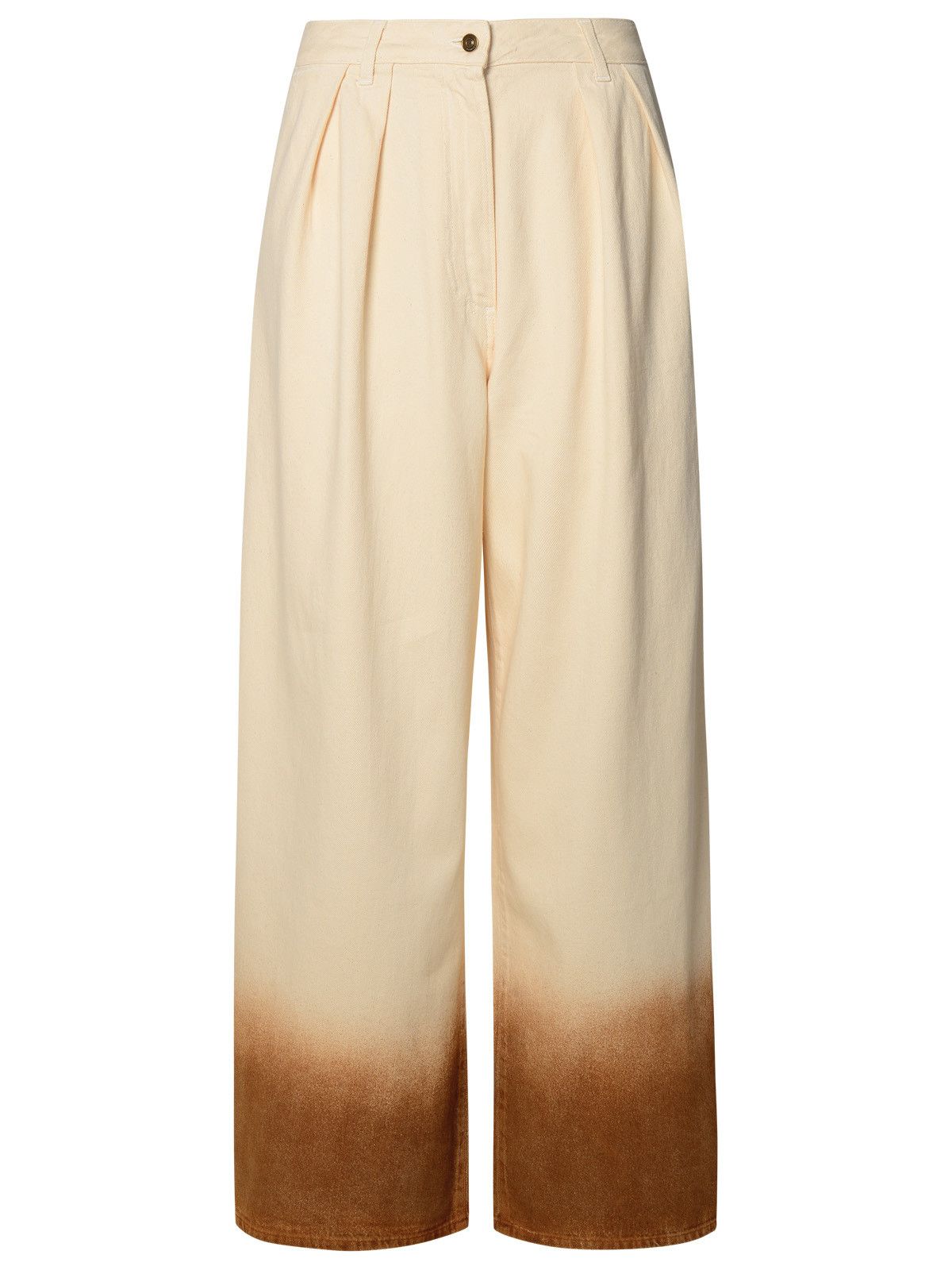 image of Alanui Cream Cotton Pants, Women's (Size 26)