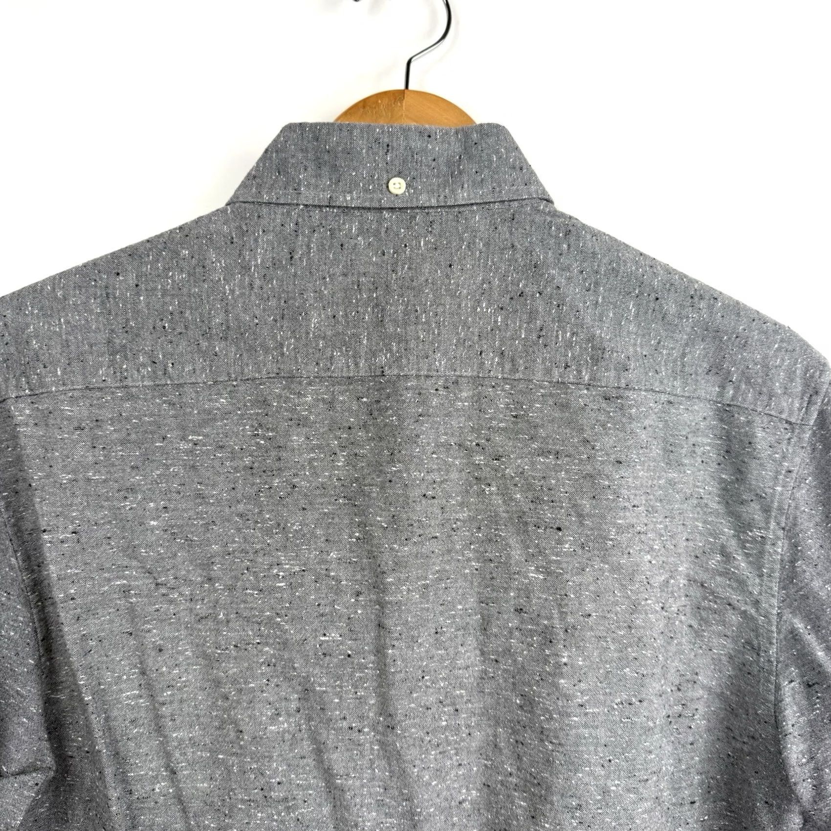Taylor Stitch Taylor Stitch Shirt Mens 42 Button-Up Gray Long Sleeve Cotton Linen Organic Classic Casual Travel Size US XL / EU 56 / 4 - 7 Thumbnail