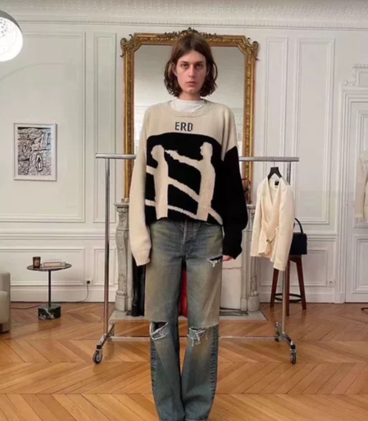 Enfants Riches Deprimes Enfants Riches Deporimes Black and White Silhouette Sweater Size US M / EU 48-50 / 2 - 7 Thumbnail