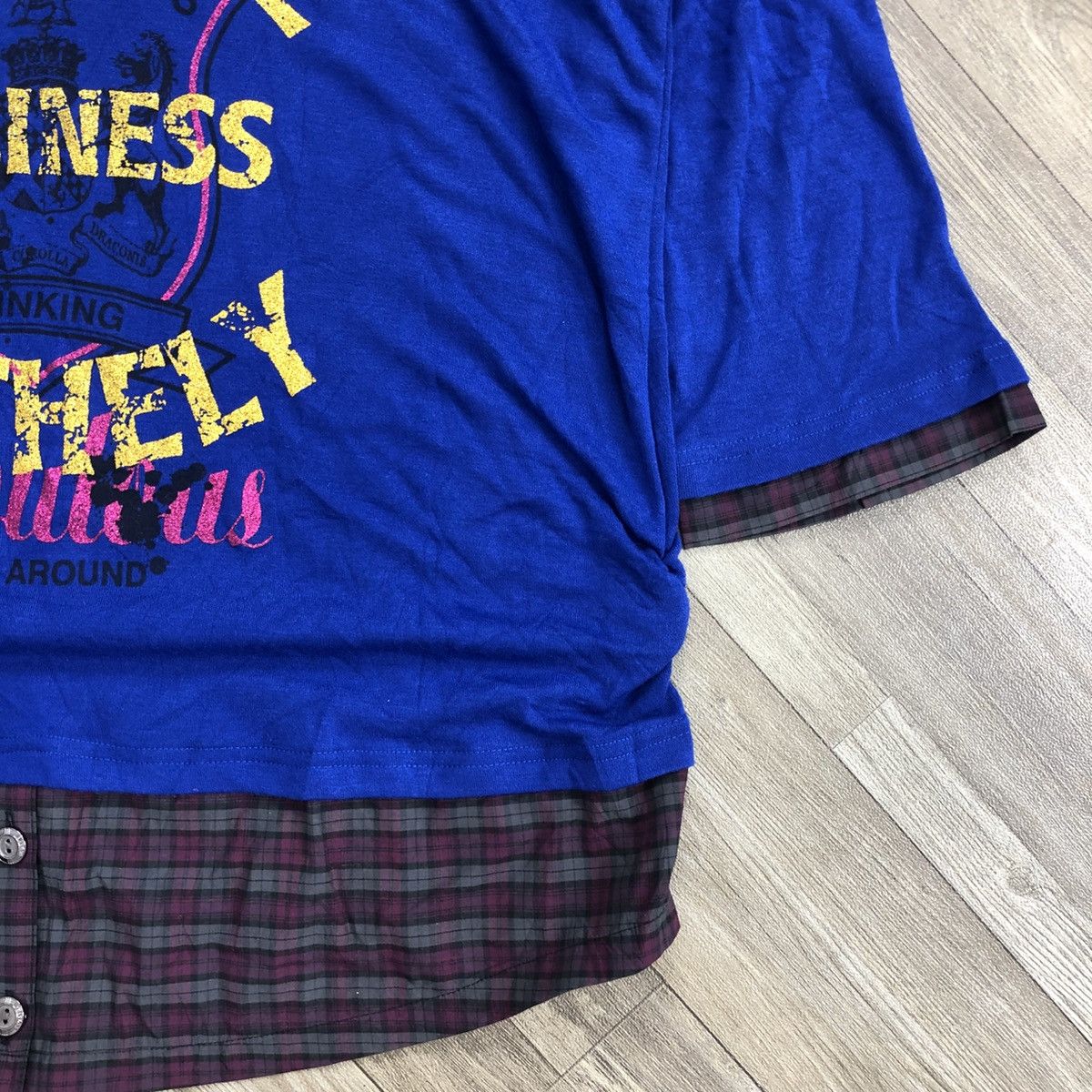Japanese Brand × Le Grande Bleu (L.G.B.) × Seditionaries 2000s PLG Poem Double Layers Goa Lgb Ifsixwasnine 3/4 Hoodie Size US XXL / EU 58 / 5 - 8 Thumbnail
