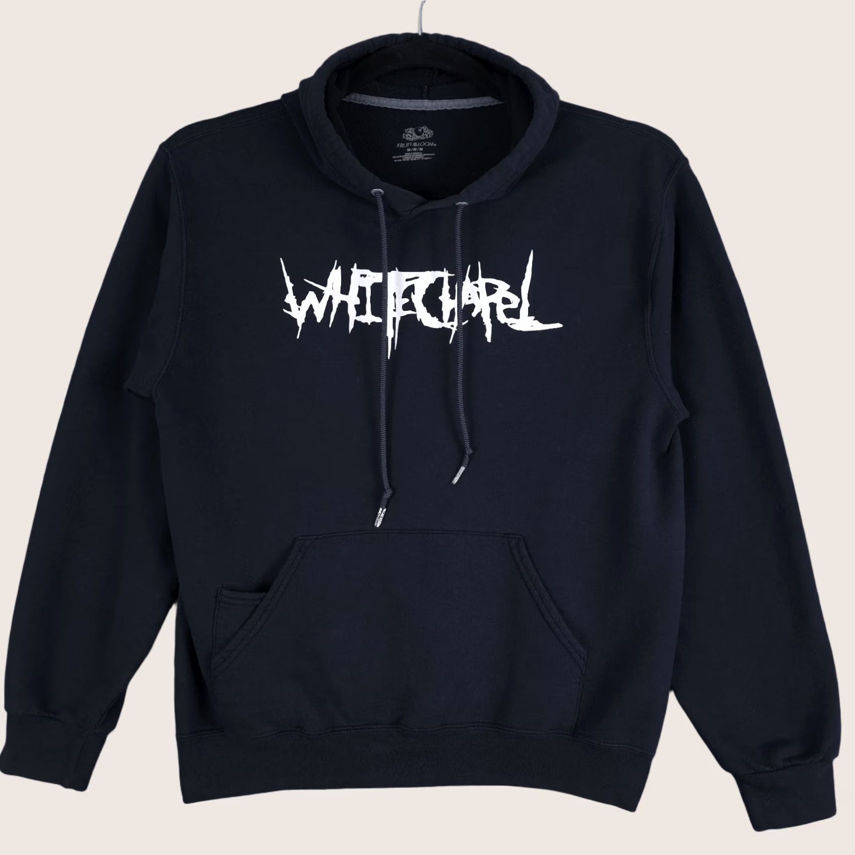 Whitechapel Metal Band Hoodie Adult Medium Faded Black Pullover Lightweight, Men's