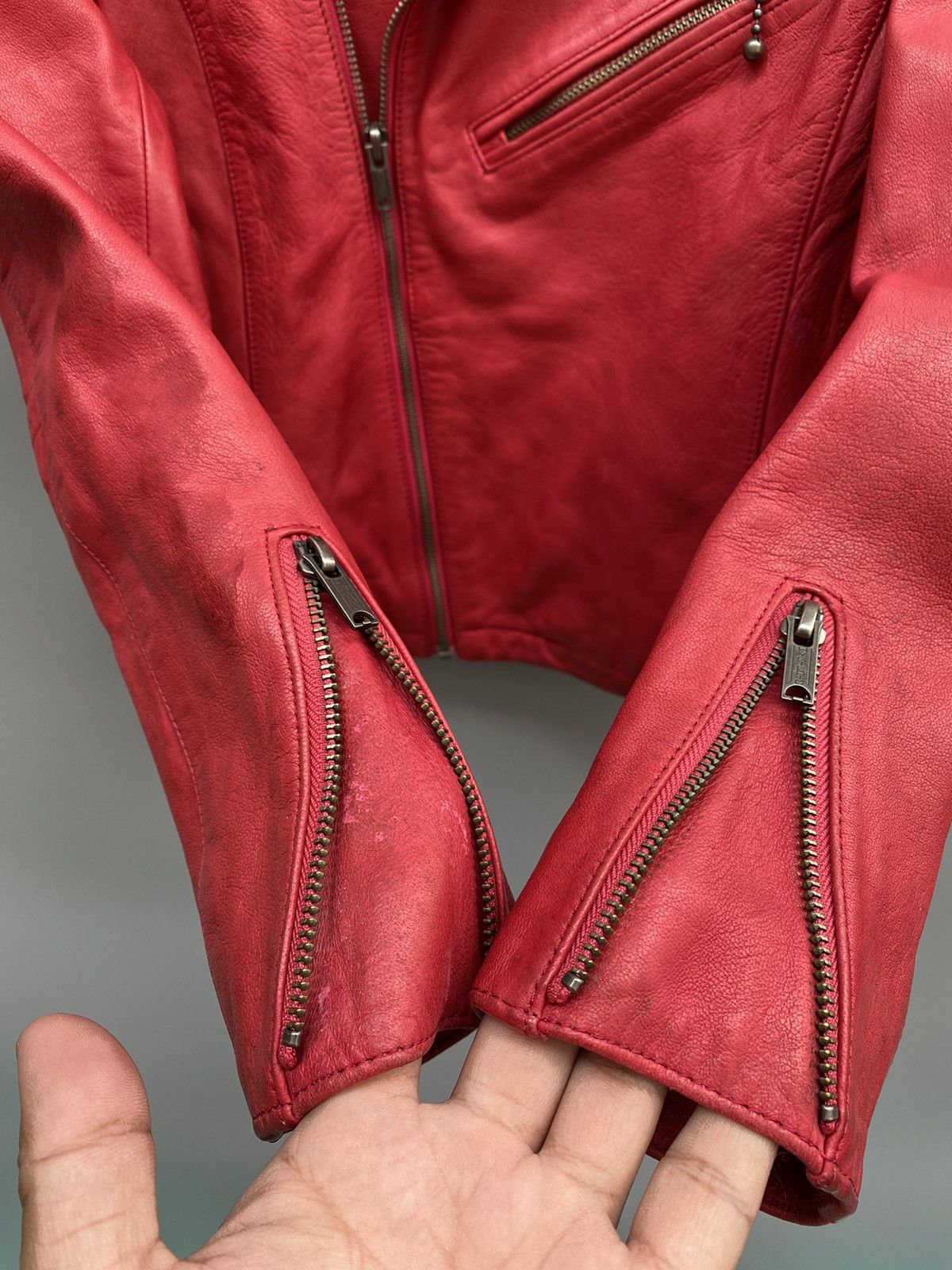 Hysteric Glamour A/W 2014- Hysteric Glamour- Double Rider Leather Jacket Size S / US 4 / IT 40 - 7 Thumbnail