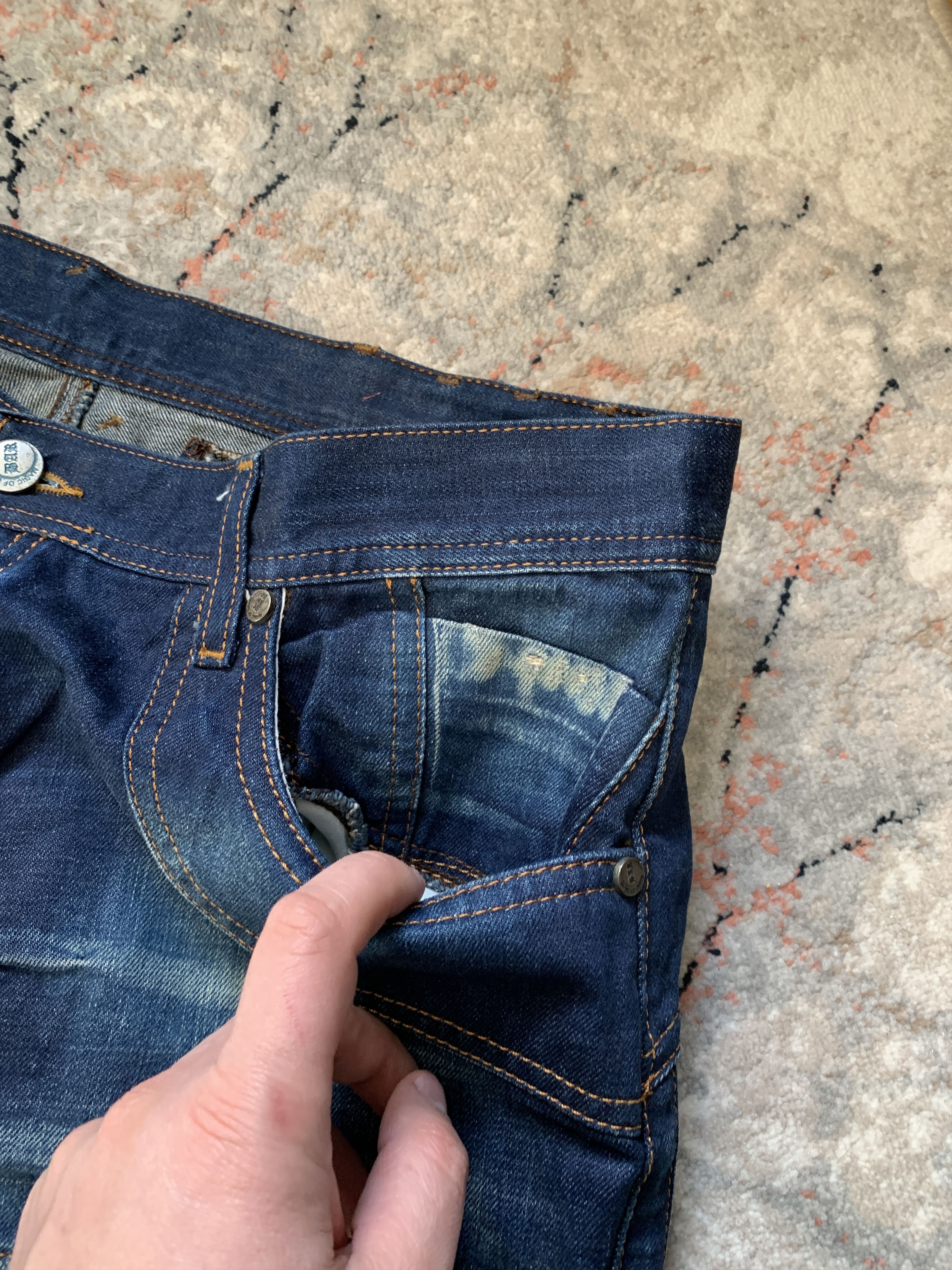 Japanese Brand Bar Of Denim Vintage Jeans Size US 36 / EU 52 - 3 Thumbnail
