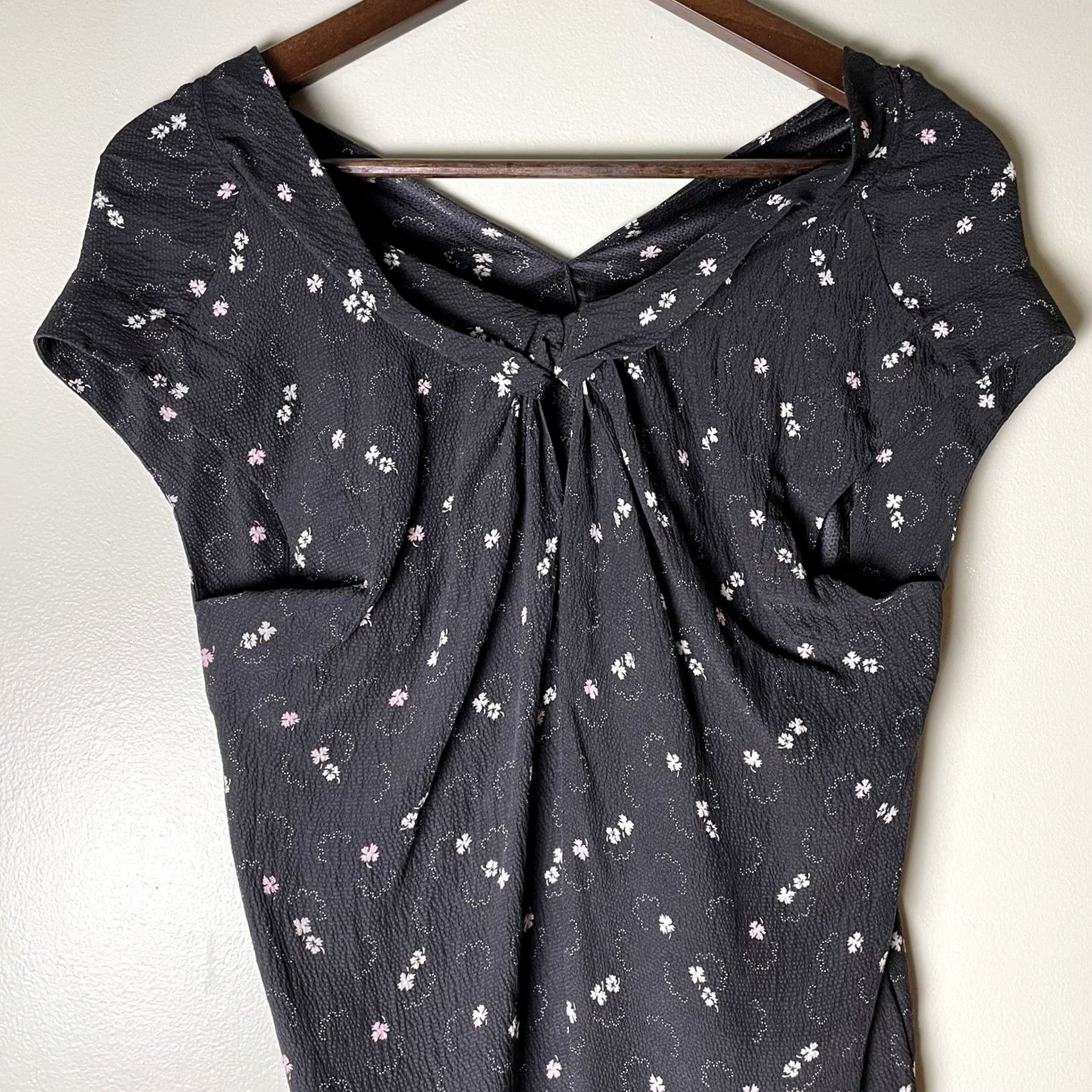Rebecca Taylor Rebecca Taylor Top Silk Floral Sleeveless Mock Neck Keyhole Blouse Size S / US 4 / IT 40 - 4 Thumbnail