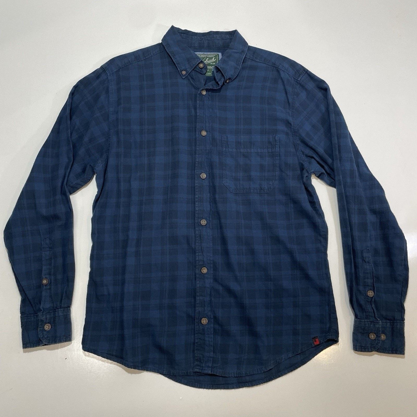 Woolrich Woolen Mills Woolrich Men’s Shirt Blue Plaid Cotton Flannel Checks Small Size US S / EU 44-46 / 1 - 1 Thumbnail