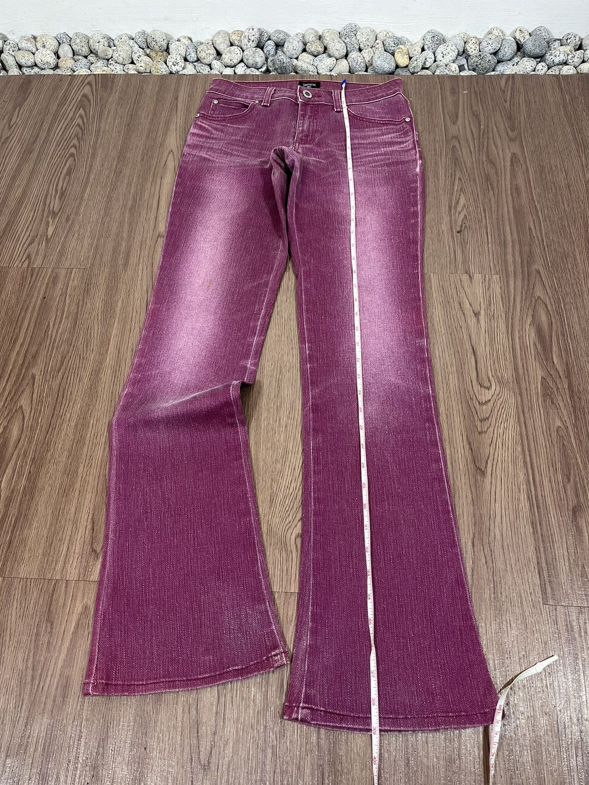 Edwin × If Six Was Nine × Tornado Mart Edwin Something Burgandy Washed Bootcut Jean with Chain Belt Size US 27 - 17 Thumbnail