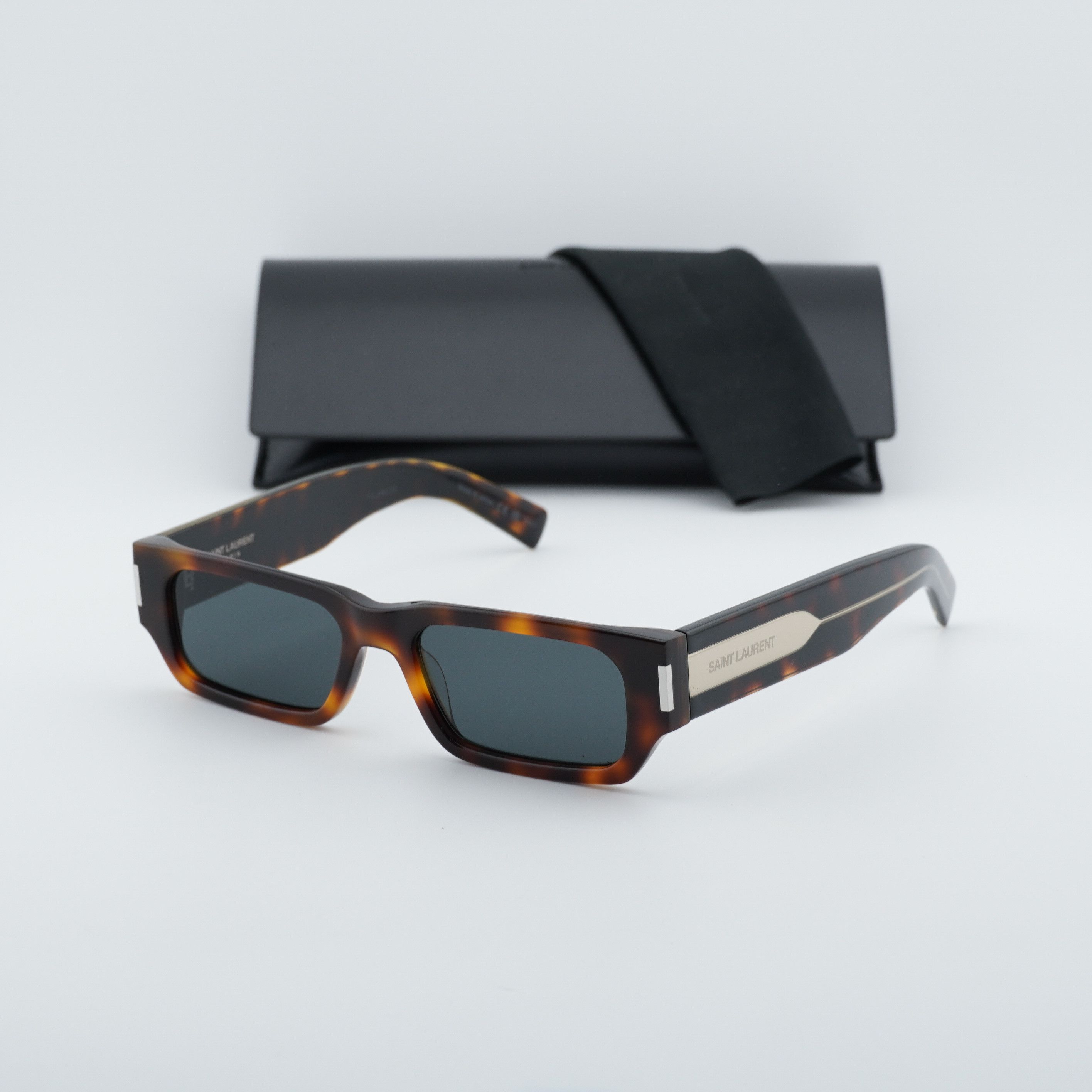 Saint Laurent SL660 002 Sunglasses Havana Rectangle Frame display picture 2