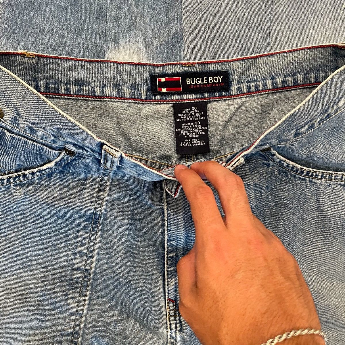 Bugle Boy × Vintage CRAZY Baggy Y2K Bugle Boy Deep Pocket Denim Shorts Size US 28 / EU 44 - 3 Thumbnail