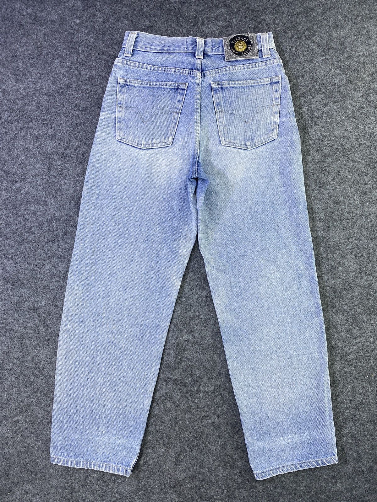 Jean × Versace Versace Distressed Blue Wash Jeans - J957 Size US 27 - 3 Thumbnail