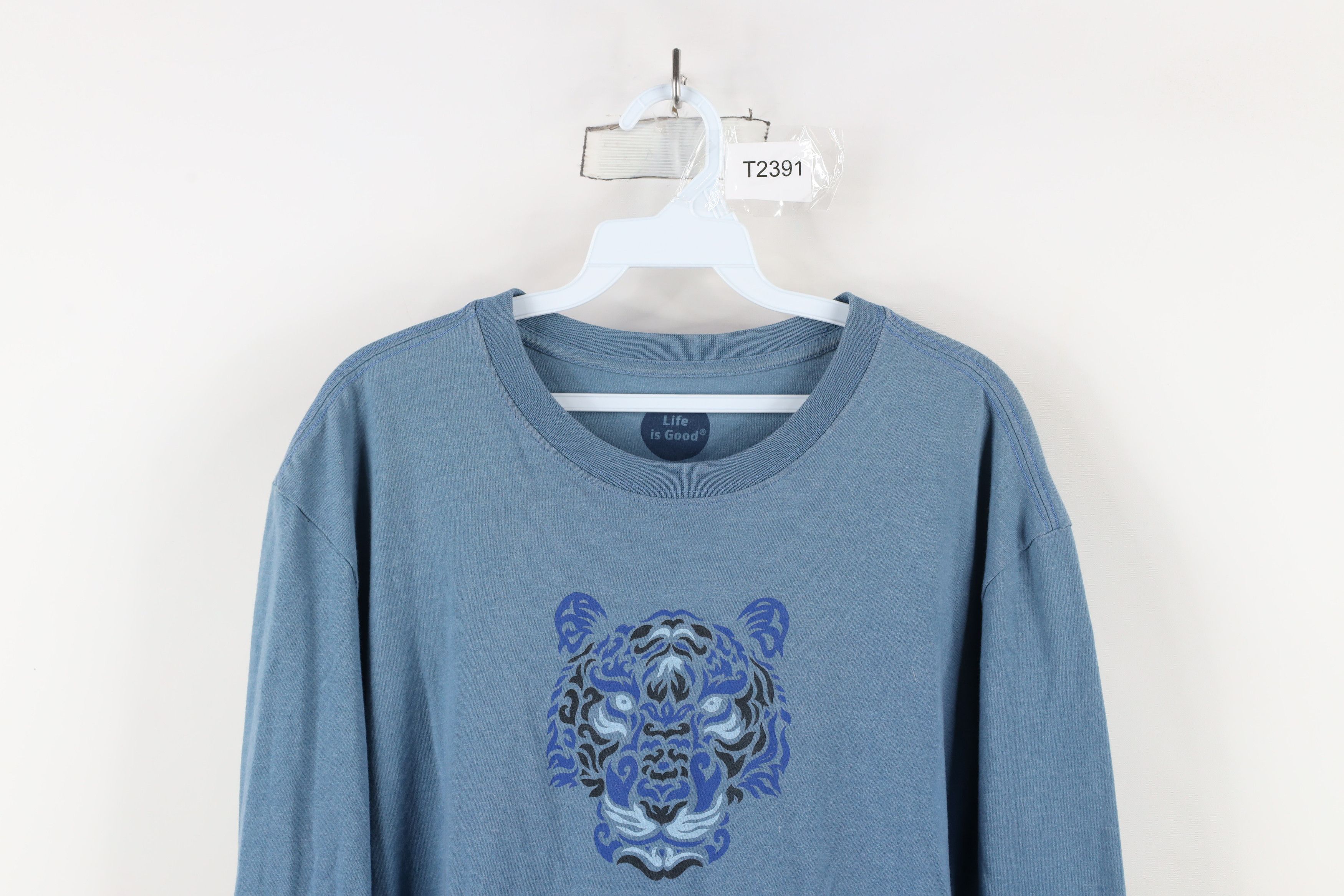 Life is Good × Vintage Life Is Good Tribal Tiger Knit Long Sleeve T-Shirt Blue Size US L / EU 52-54 / 3 - 2 Thumbnail