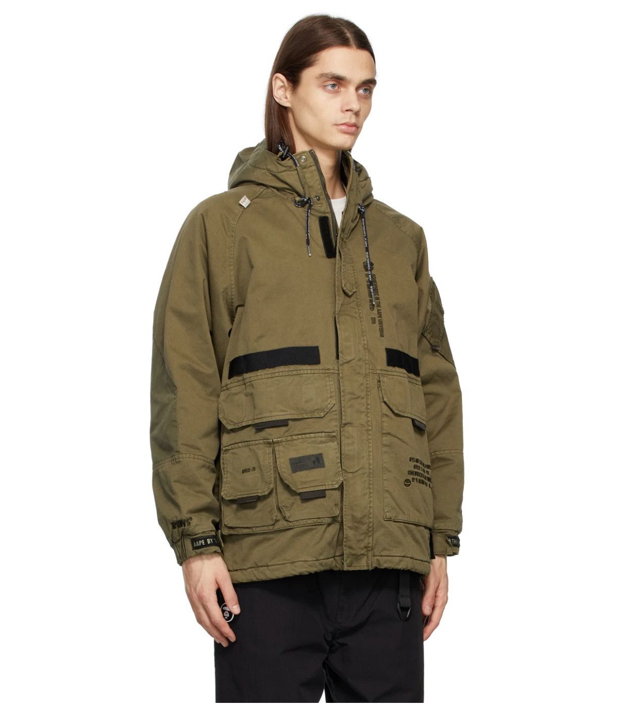 Aape Aape by A Bathing Ape Khaki Bomber Jacket - Quilted Lining Size US L / EU 52-54 / 3 - 2 Thumbnail