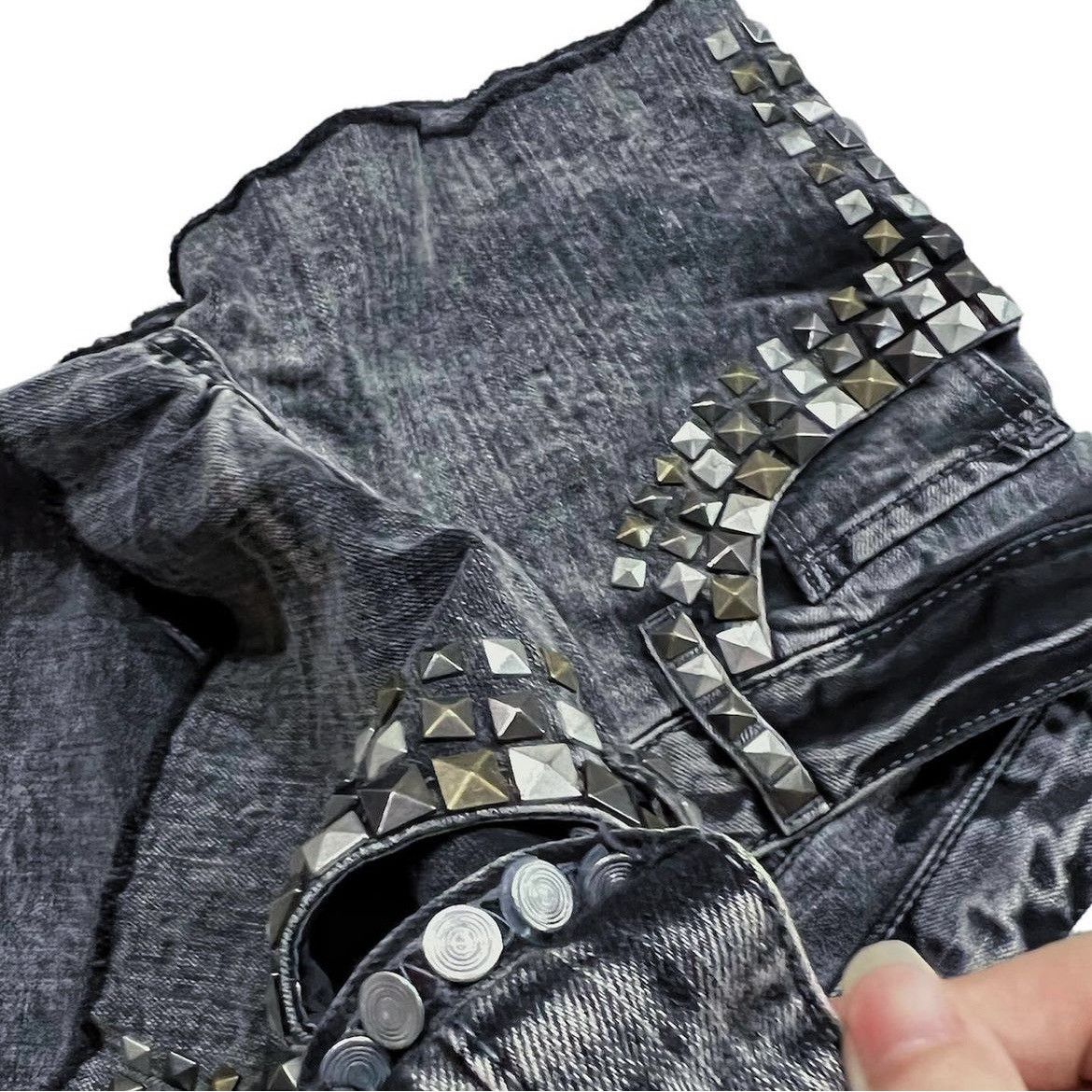 Bape Bapy Studded Denim Shorts Size 30" / US 8 / IT 44 - 6 Thumbnail