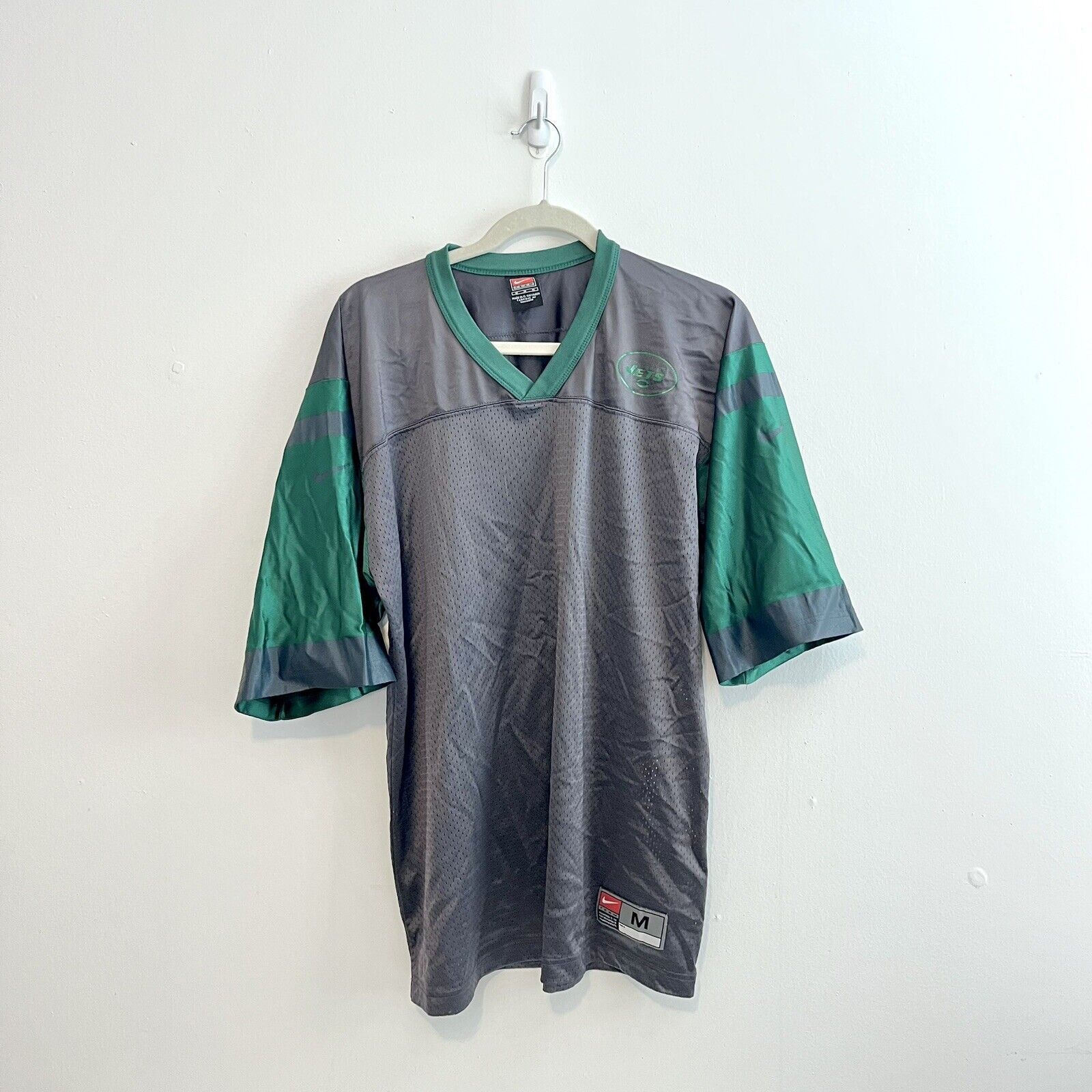 Nike 00s Nike New York Jets Jersey NFL Blank Grey Green Rare sz M Size US M / EU 48-50 / 2 - 1 Thumbnail