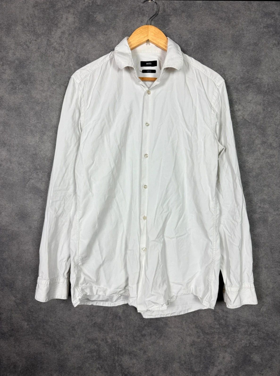 Hugo Boss Hugo Boss Shirt White Cotton Slim Fit Made in Italy Size US XS / EU 42 / 0 - 1 Thumbnail
