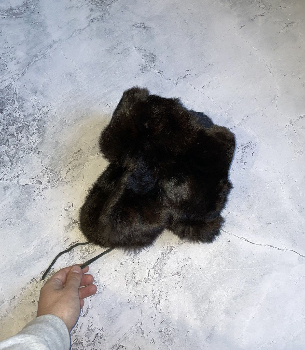 Japanese Brand Ushanka Trapper Hat Furry Mohair Fuzzy Fur Hat Size ONE SIZE - 3 Thumbnail