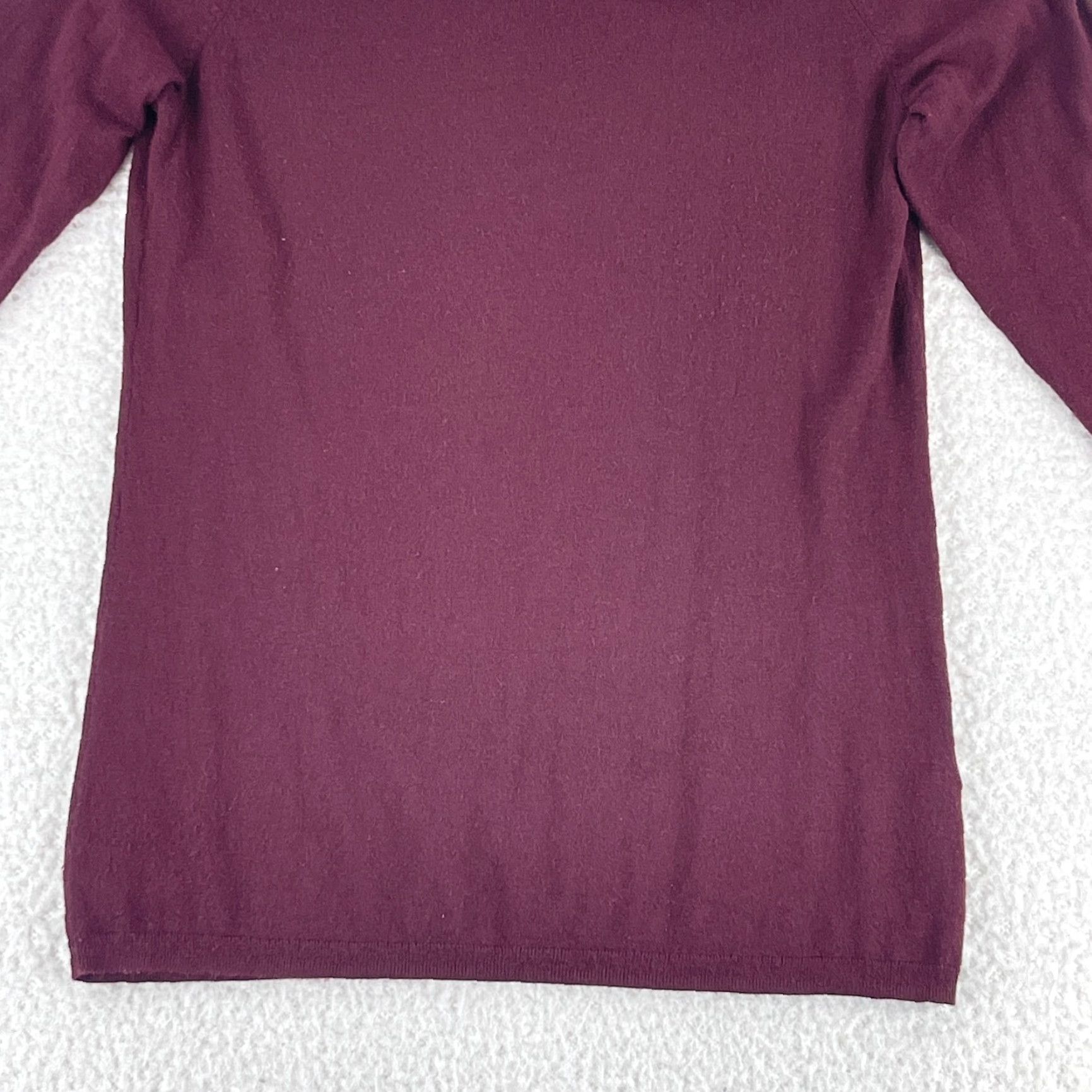 White House Black Market White House Black Market Shirt Womens XL Maroon Cold Shoulder Long Sleeve Crew Neck Blouse Size XL / US 12-14 / IT 48-50 - 5 Thumbnail