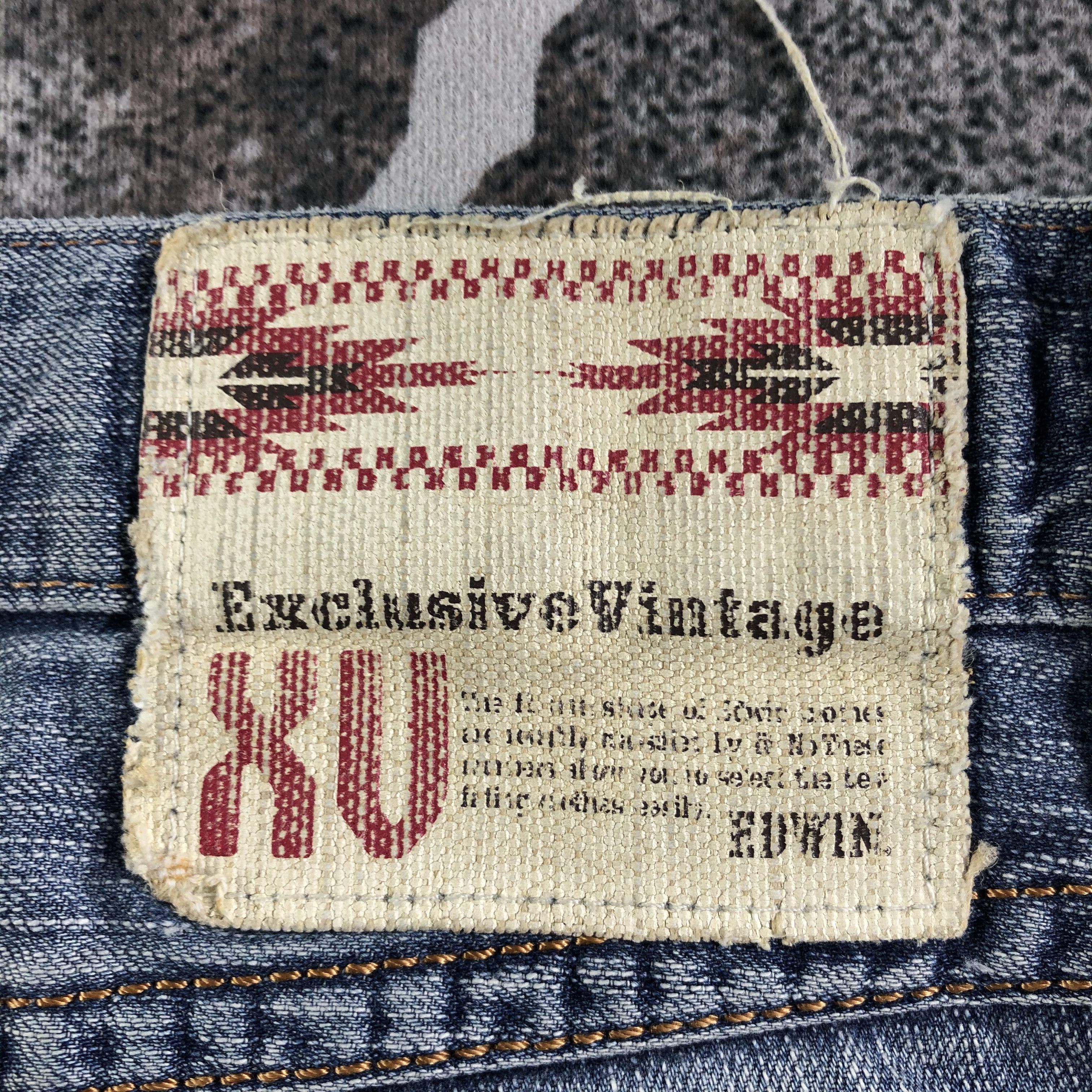Edwin Edwin XV Jeans Medium Wash Ripped Denim KJ2560 Size US 32 / EU 48 - 5 Thumbnail