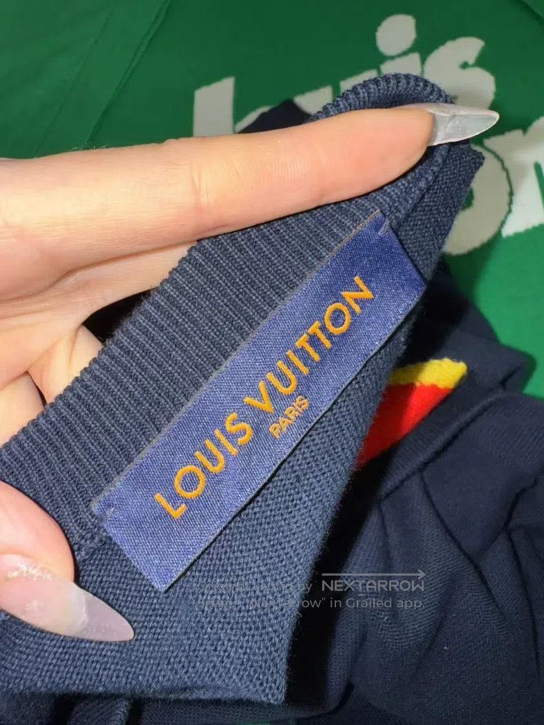 Louis Vuitton Louis Vuitton Nigo Co-branded Love Blue Knit Half Sleeve Size US L / EU 52-54 / 3 - 7 Thumbnail
