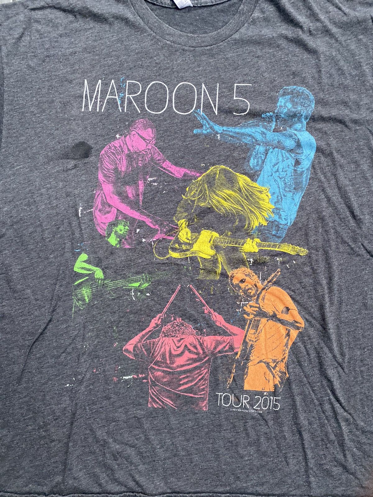 Band Tees × Vintage Vintage maroon 5 world tour 2015 Size US XL / EU 56 / 4 - 3 Thumbnail