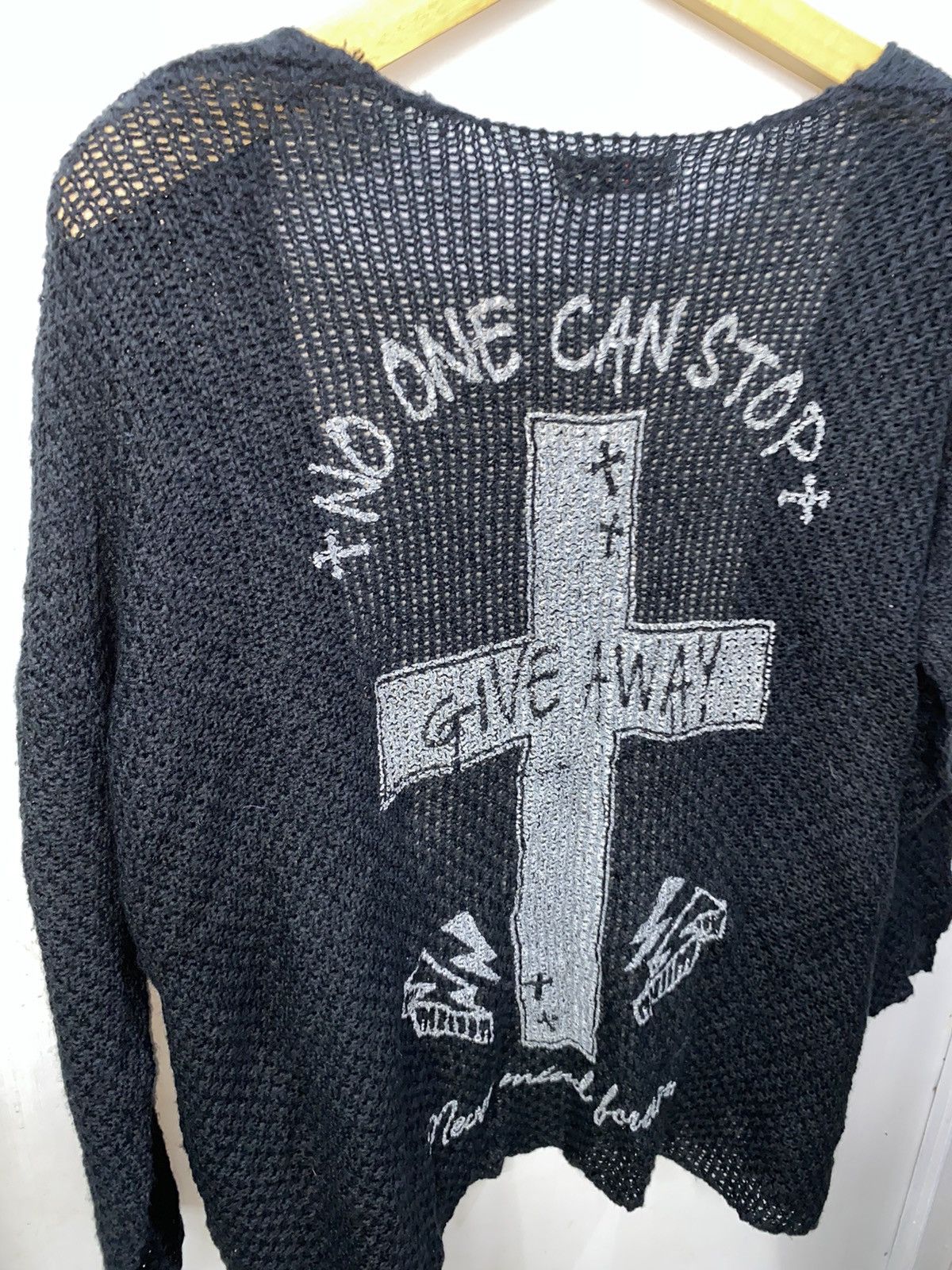 Hysteric Glamour × If Six Was Nine × Japanese Brand open knit cardigan sirmione cross gothic style Size US M / EU 48-50 / 2 - 5 Thumbnail