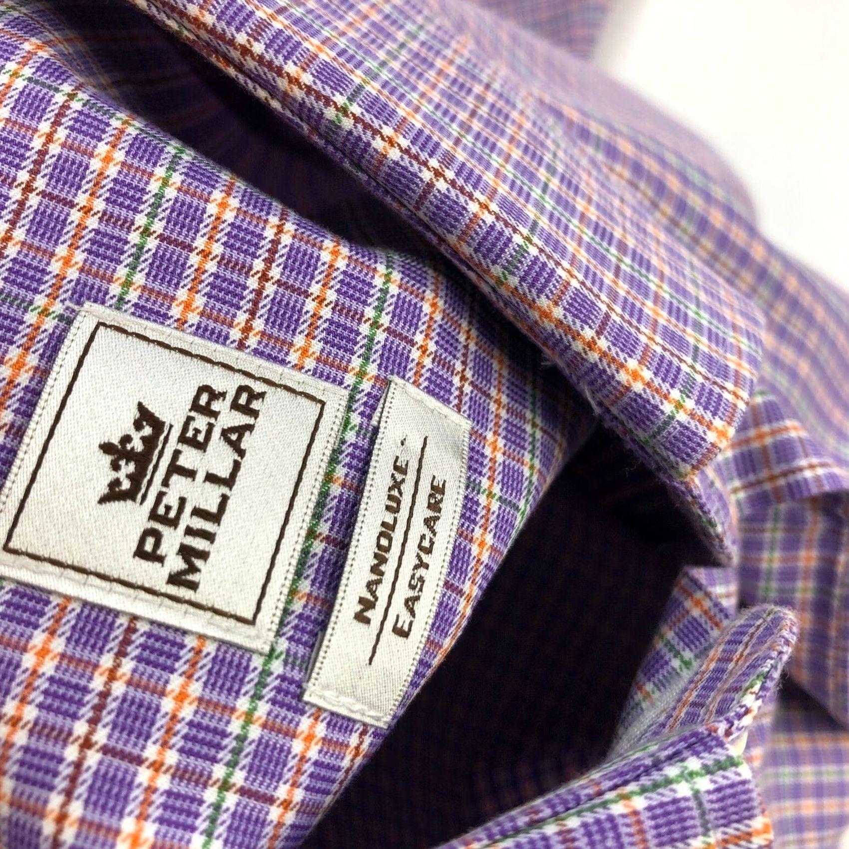 Peter Millar Peter Millar Nanoluxe Mens Shirt Large EUC Button Front Short Sleeve Casual Size US M / EU 48-50 / 2 - 6 Thumbnail