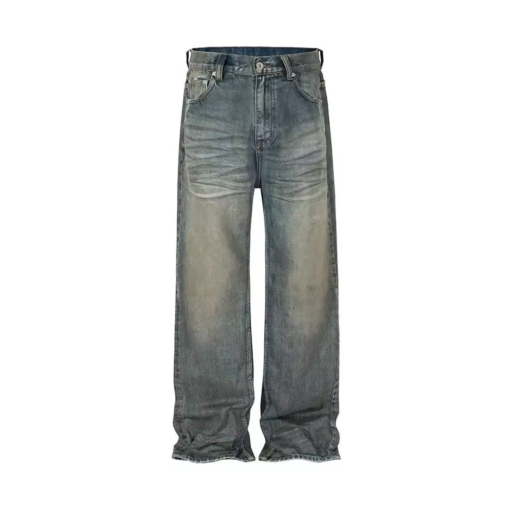 Japanese Brand × Vintage Streetwear Washed Dirty Baggy Blue Jean Size US 32 / EU 48 - 3 Thumbnail