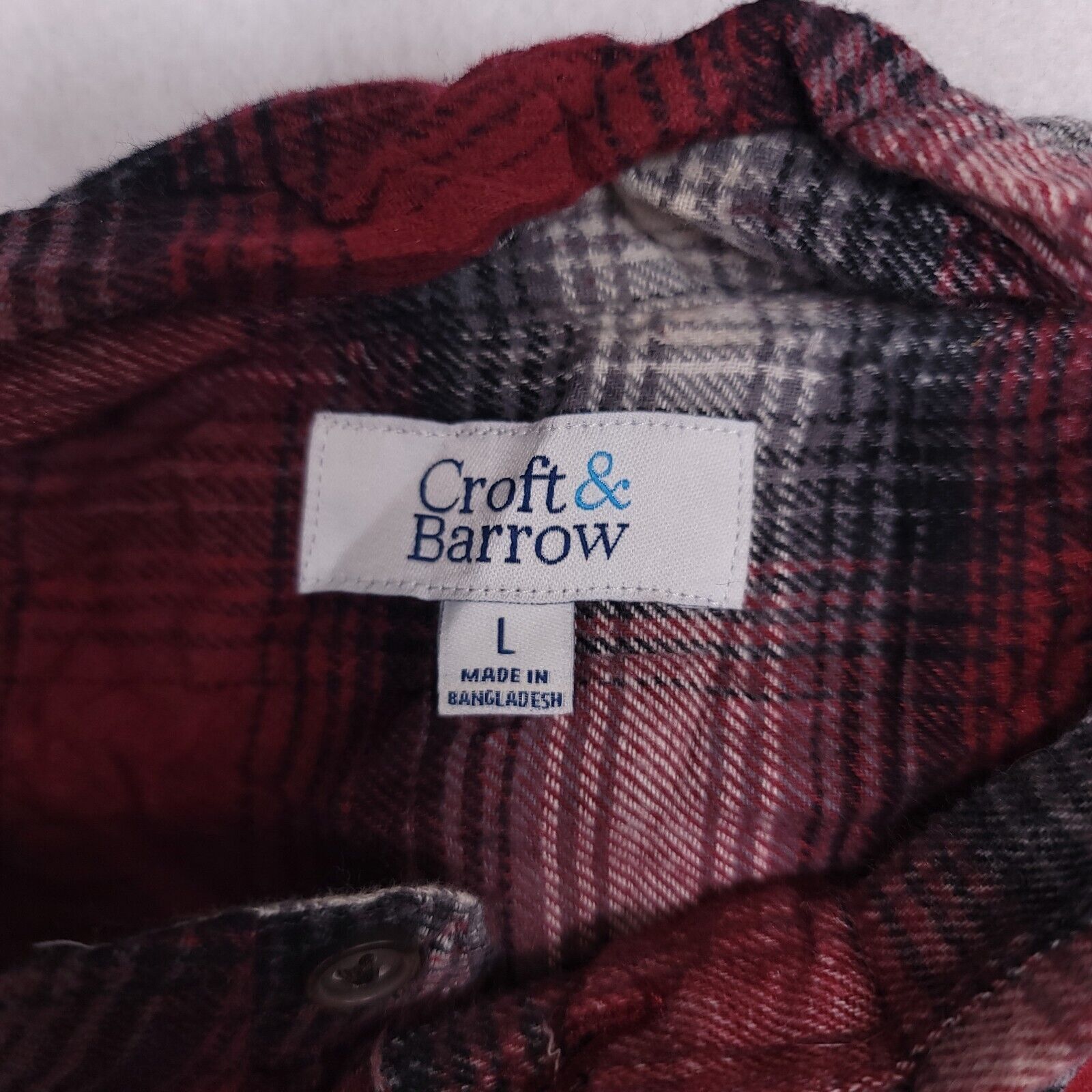 Croft & Barrow Croft & Barrow Tartan Flannel Shirt Mens Size Large L Red Size US L / EU 52-54 / 3 - 3 Thumbnail