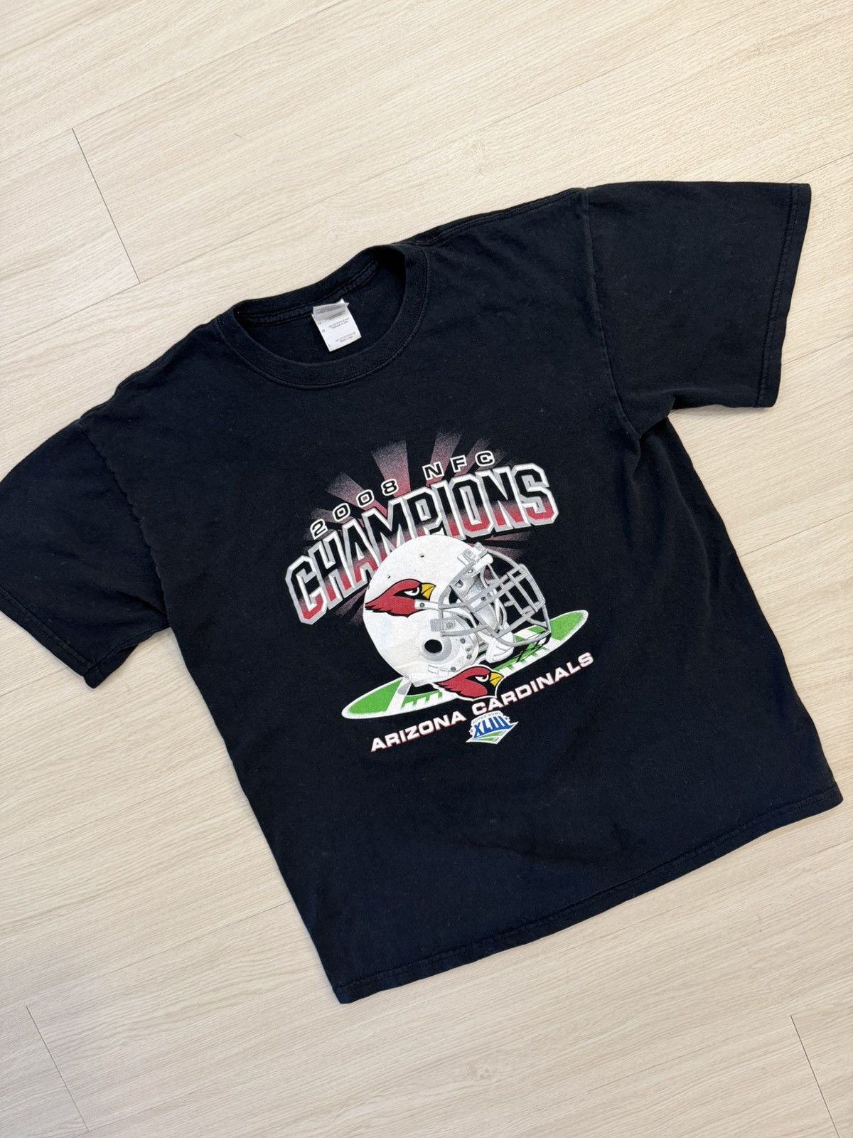 Gildan Arizona Cardinals NFC Champions Black Short Sleeve Shirt Size US L / EU 52-54 / 3 - 2 Thumbnail