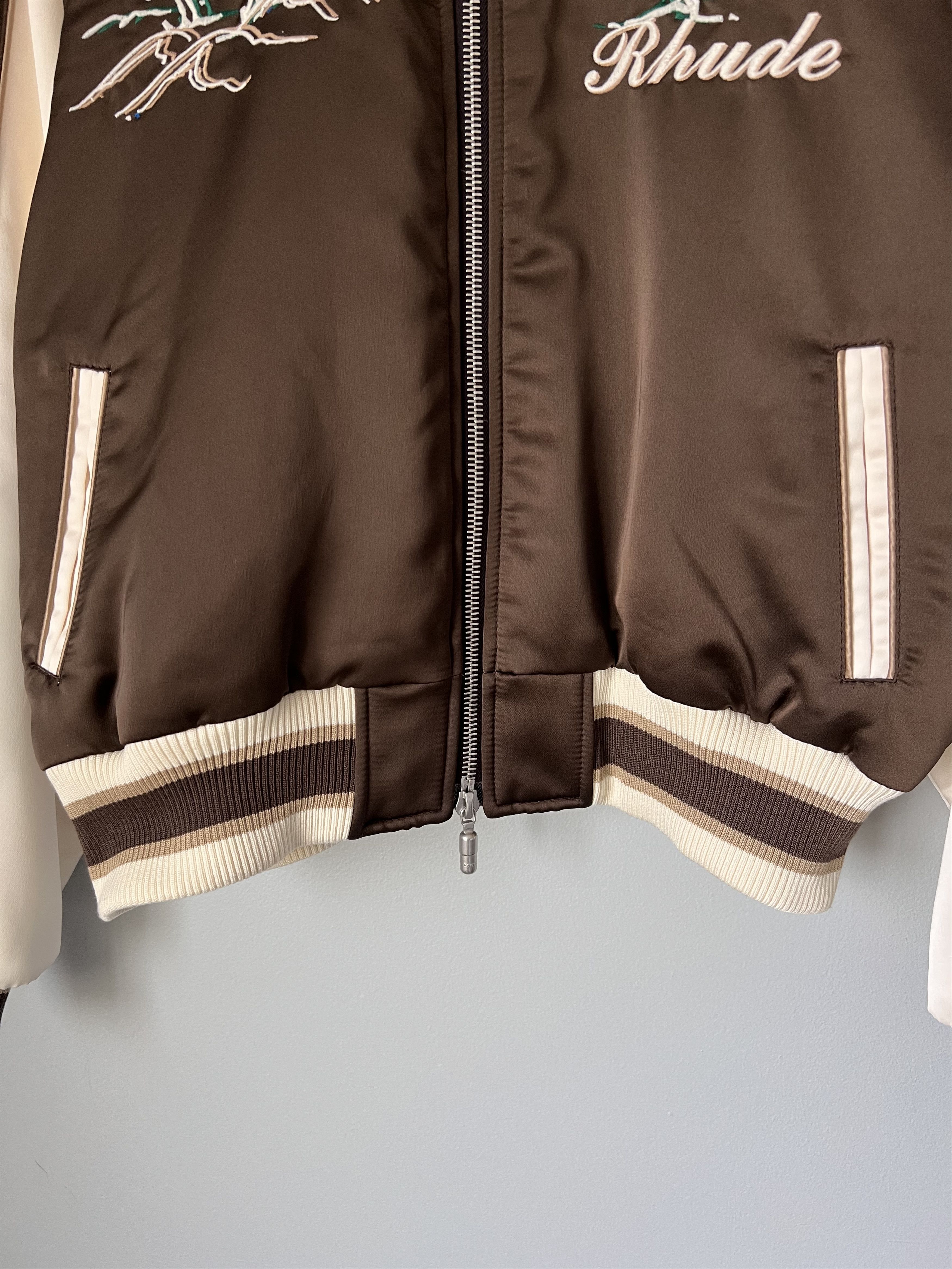 Rhude Rhude Crepe Satin Souvenir Jacket in Brown Size US M / EU 48-50 / 2 - 3 Thumbnail